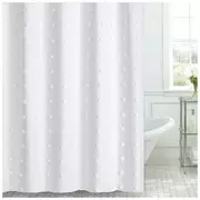 Tufted Polka Dot Shower Curtain