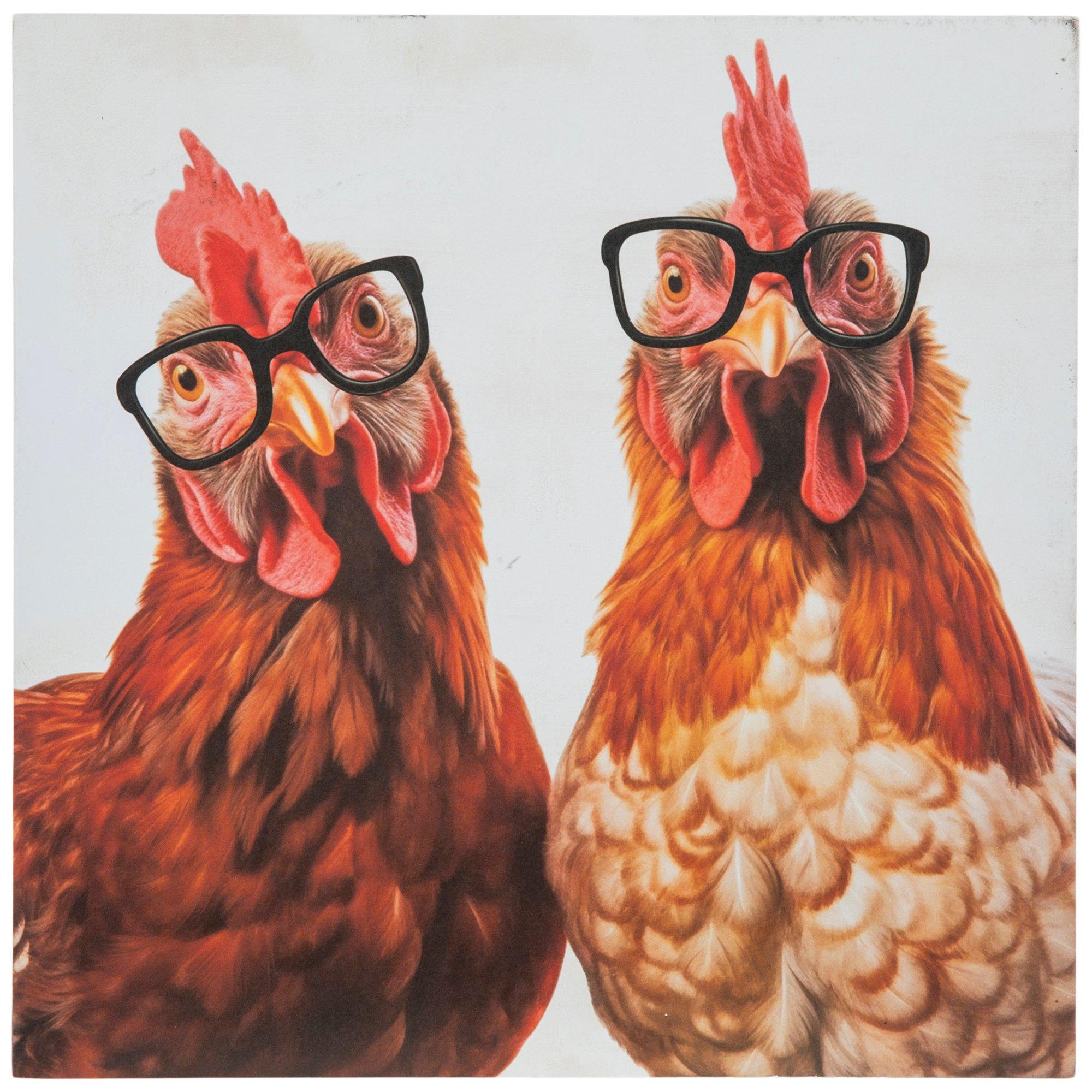 Roosters With Glasses Wood Wall Decor Hobby Lobby 2418192