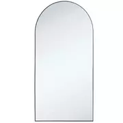 Matte Black Arched Metal Wall Mirror