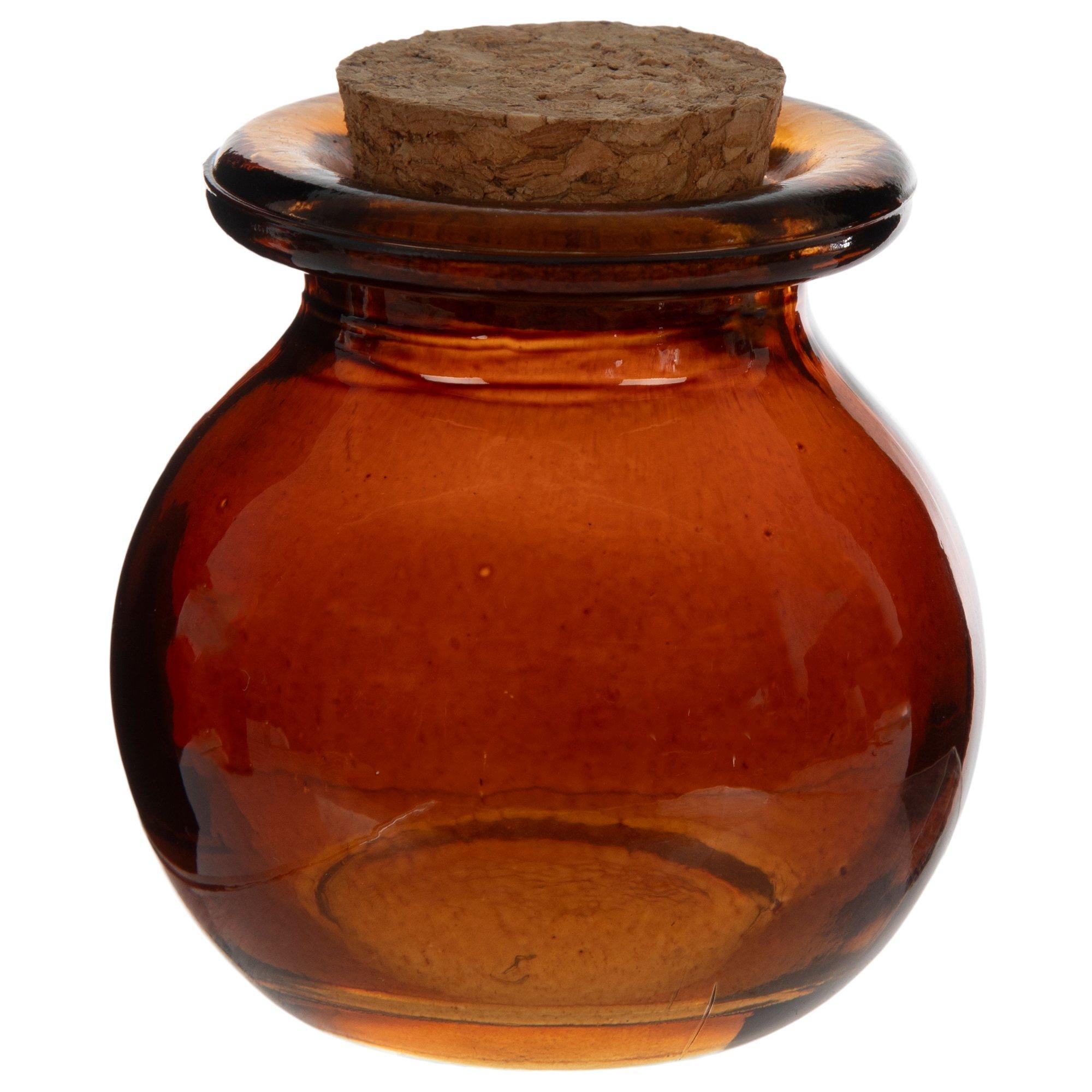 Round Amber Glass Bottle Hobby Lobby 2420362