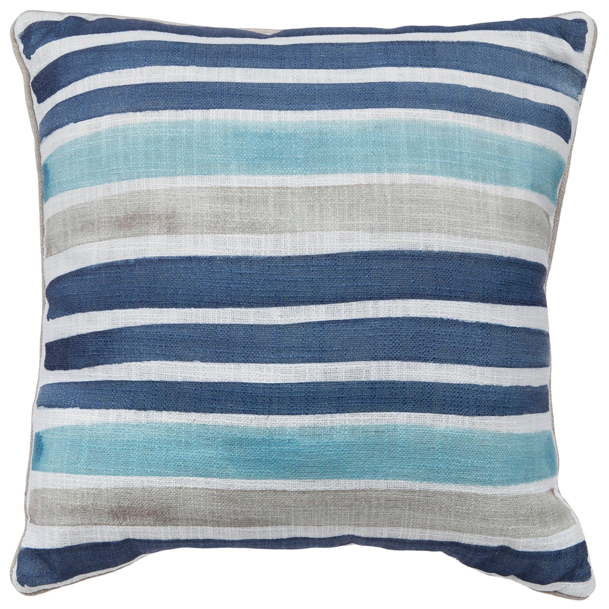 Blue & White Stripes Throw Pillow Hobby Lobby 2420727
