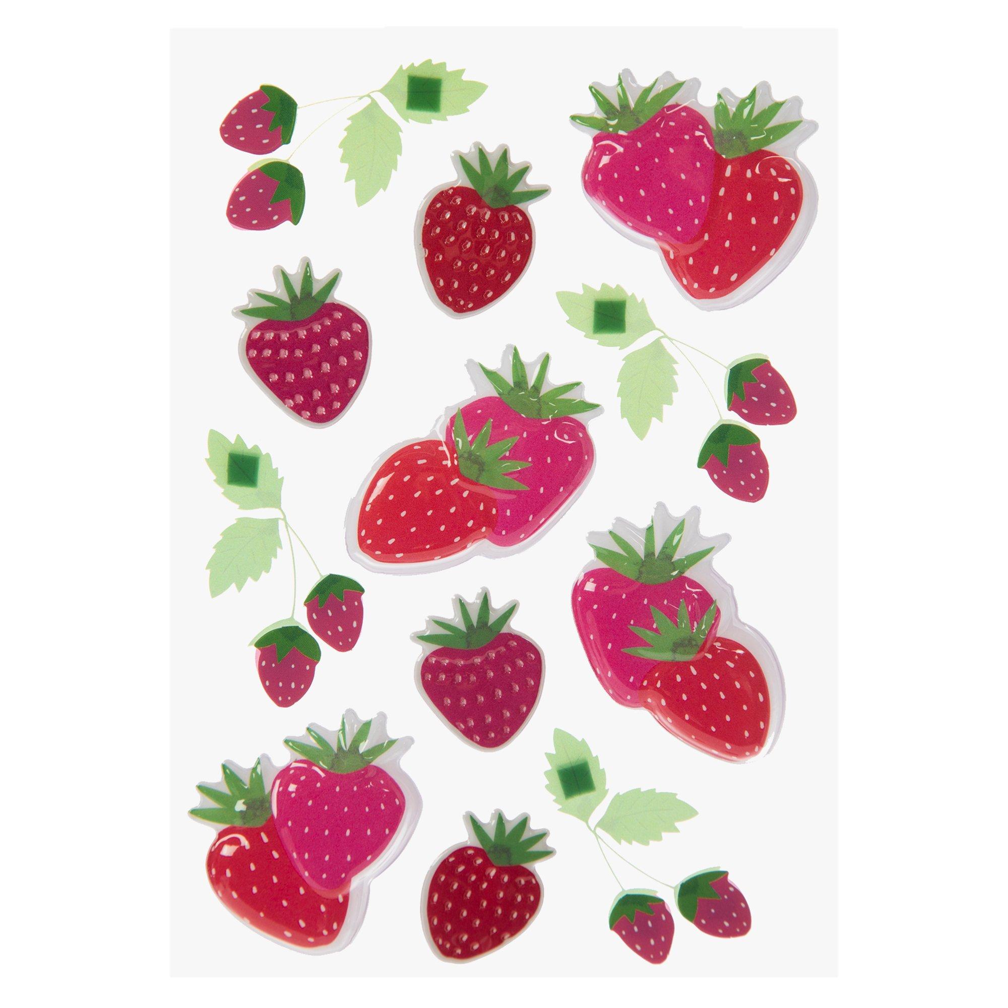 Strawberries 3D & Puffy Stickers Hobby Lobby 2421089