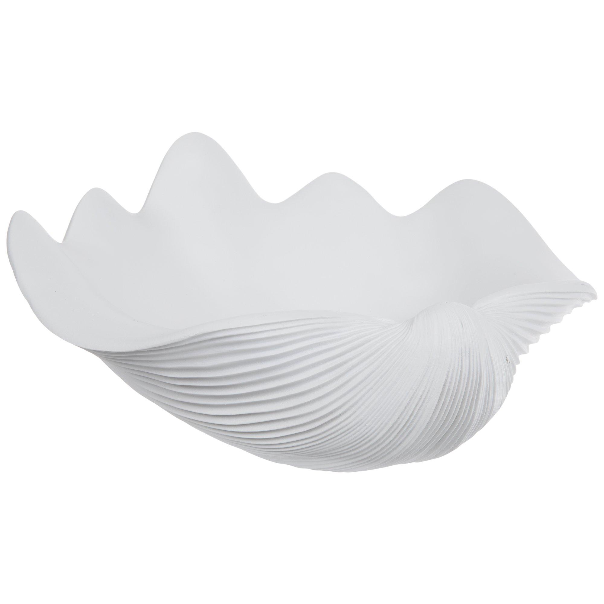 White Clam Shell Bowl view 1