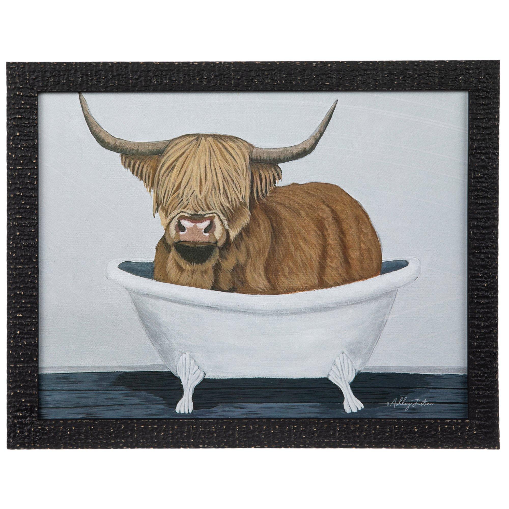 Highland Cow In Bathtub Wall Decor | Hobby Lobby | 2421535