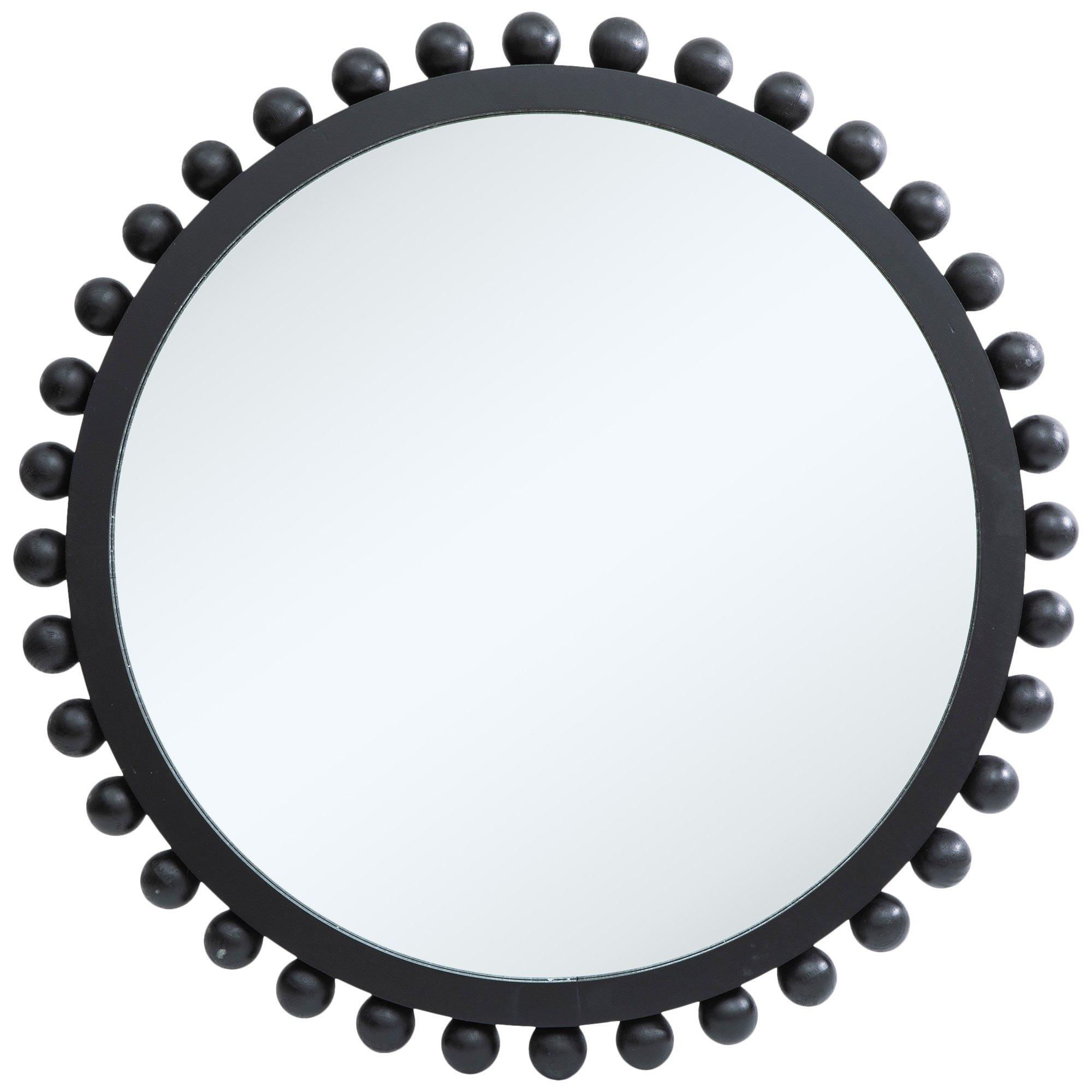 Black Beaded Round Wood Wall Mirror Hobby Lobby 2422327