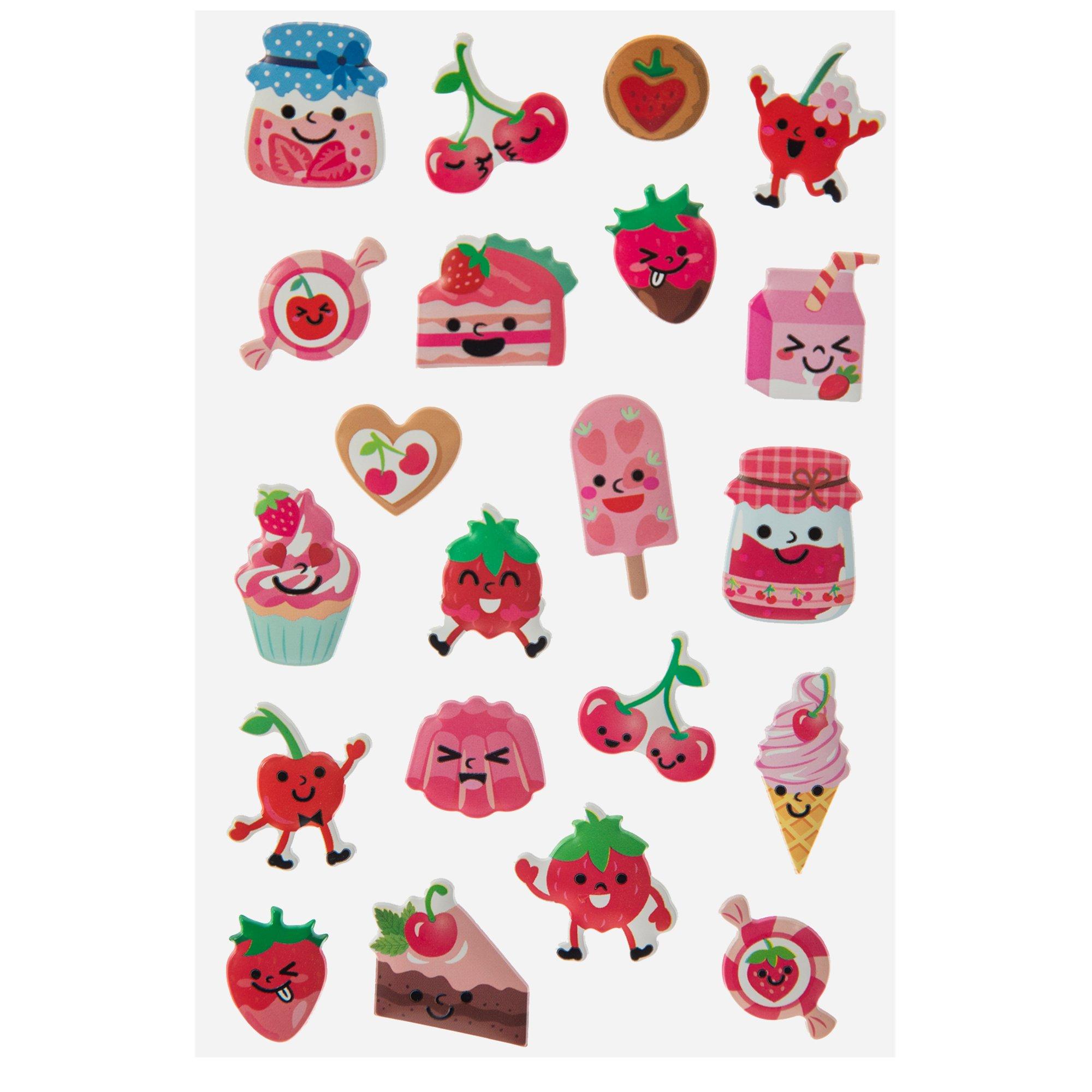 Strawberry & Cherry Sweet Treat Puffy Stickers Hobby Lobby 2425080