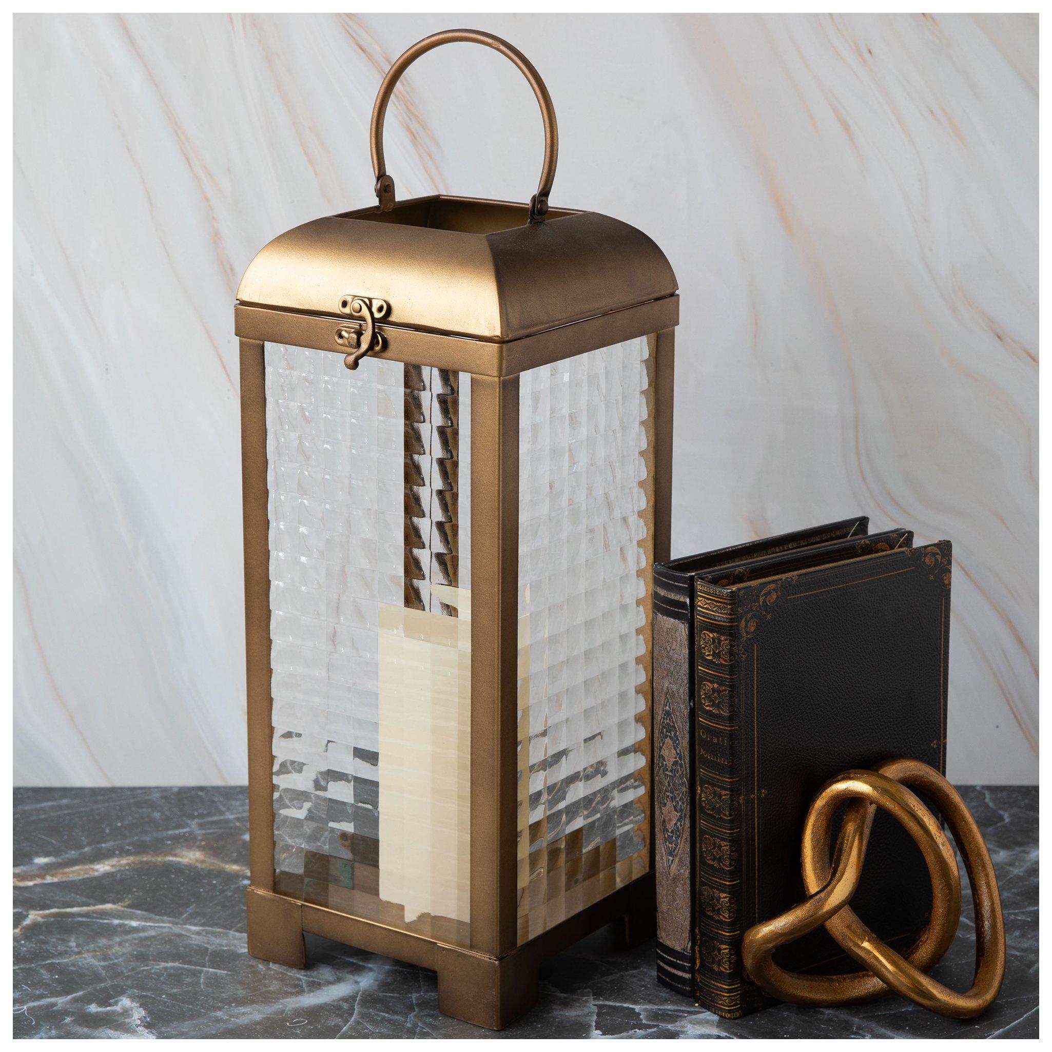 Antique Gold Prism Glass Lantern | Hobby Lobby | 2425437