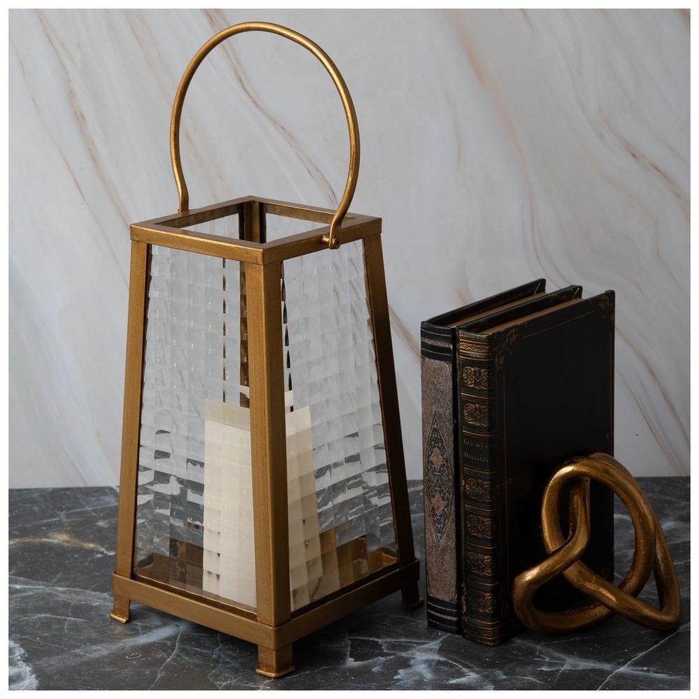 Antique Gold Prism Glass Lantern | Hobby Lobby | 2425502