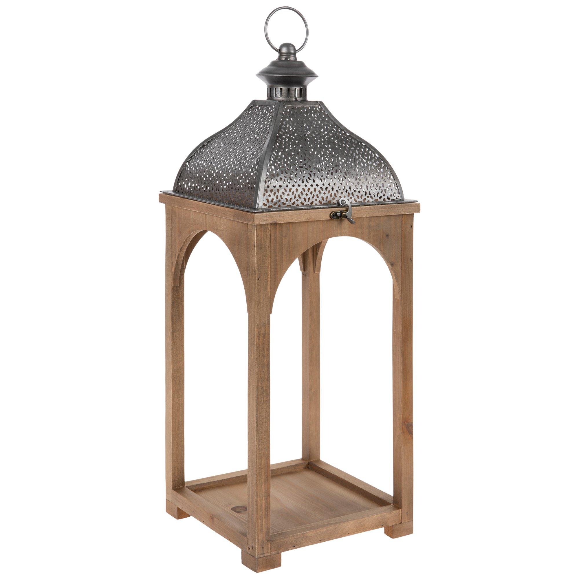 Rustic Farmhouse Arch Wood Lantern Hobby Lobby 2425528