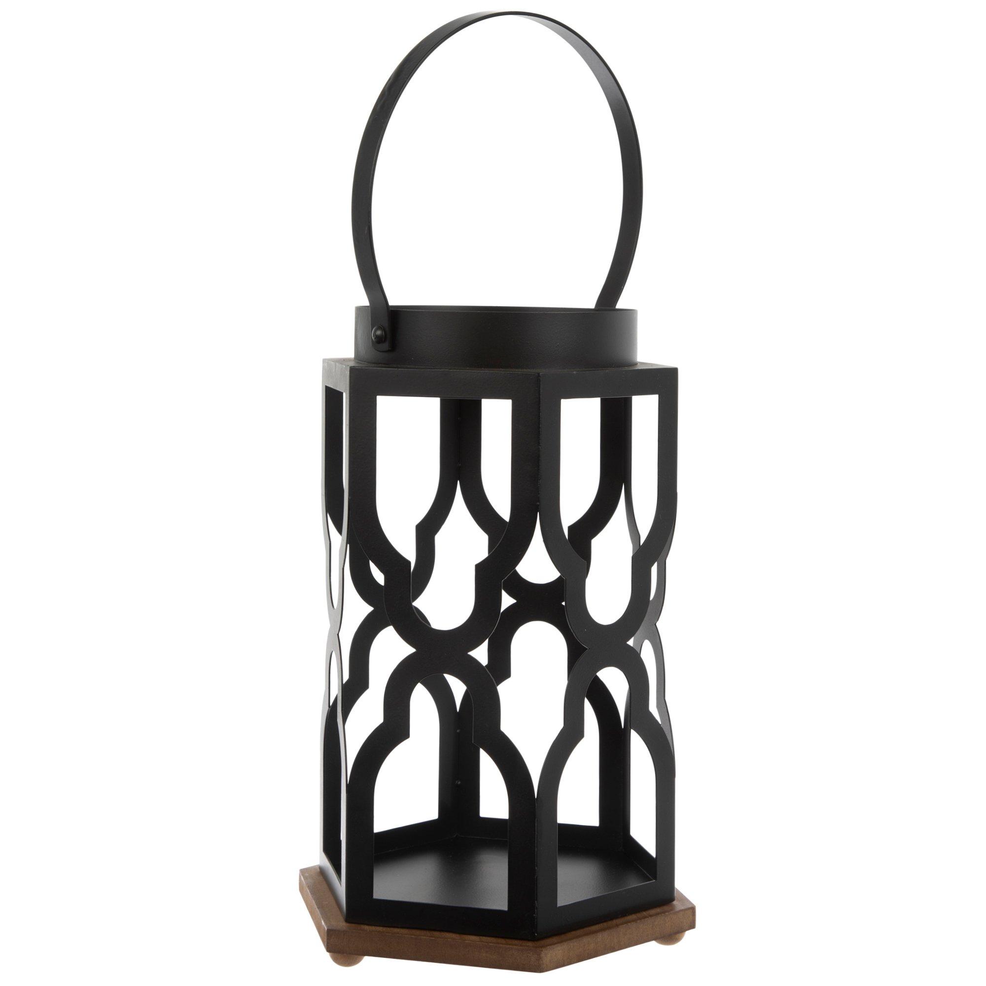Black Art Deco Metal Candle Lantern Hobby Lobby 2425569