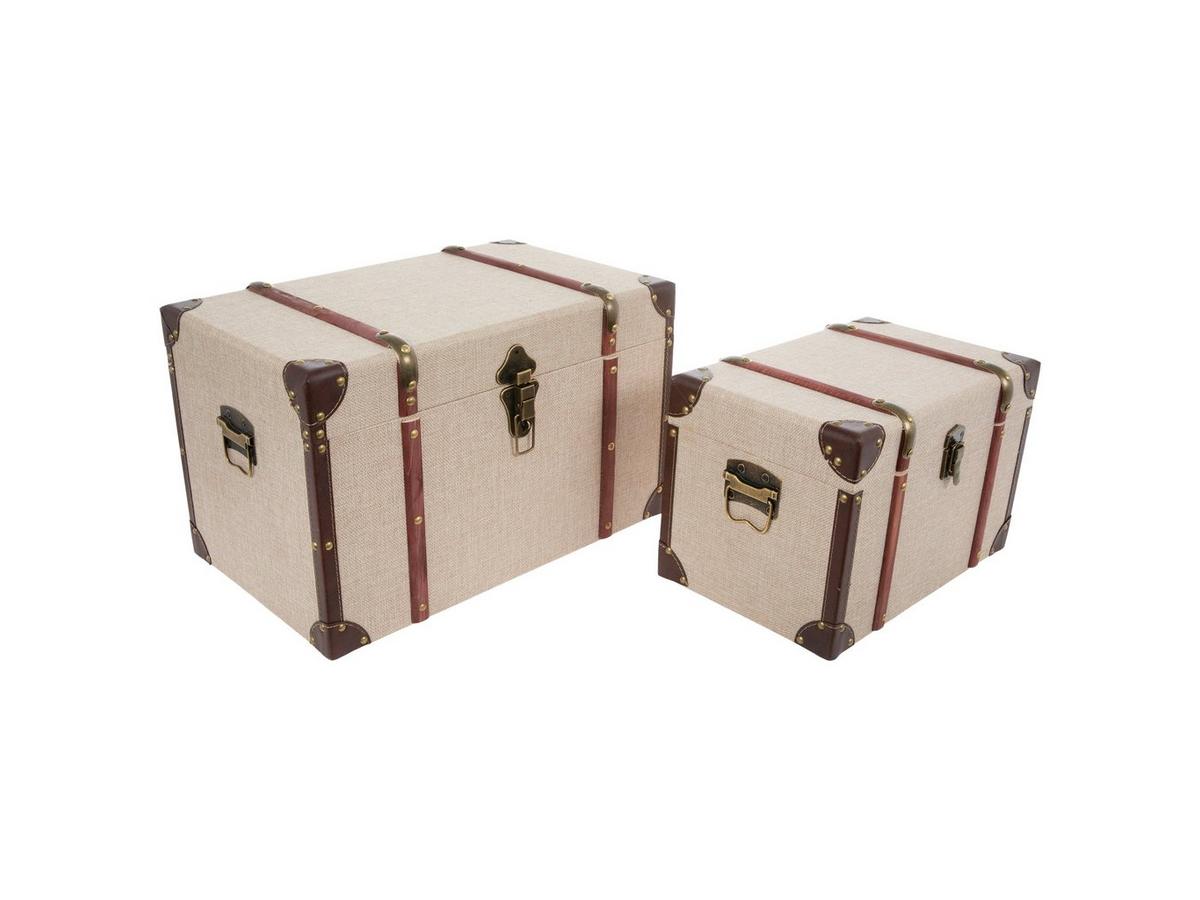Vintage Tweed Wood Trunk Set | Hobby Lobby | 2425734