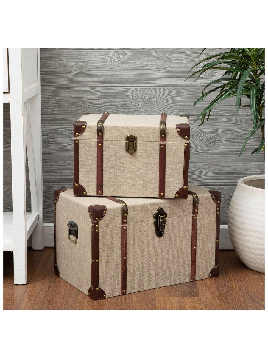 Toppik 豪華セット Vintage Tweed Wood Trunk Set | Hobby Lobby | 2425734