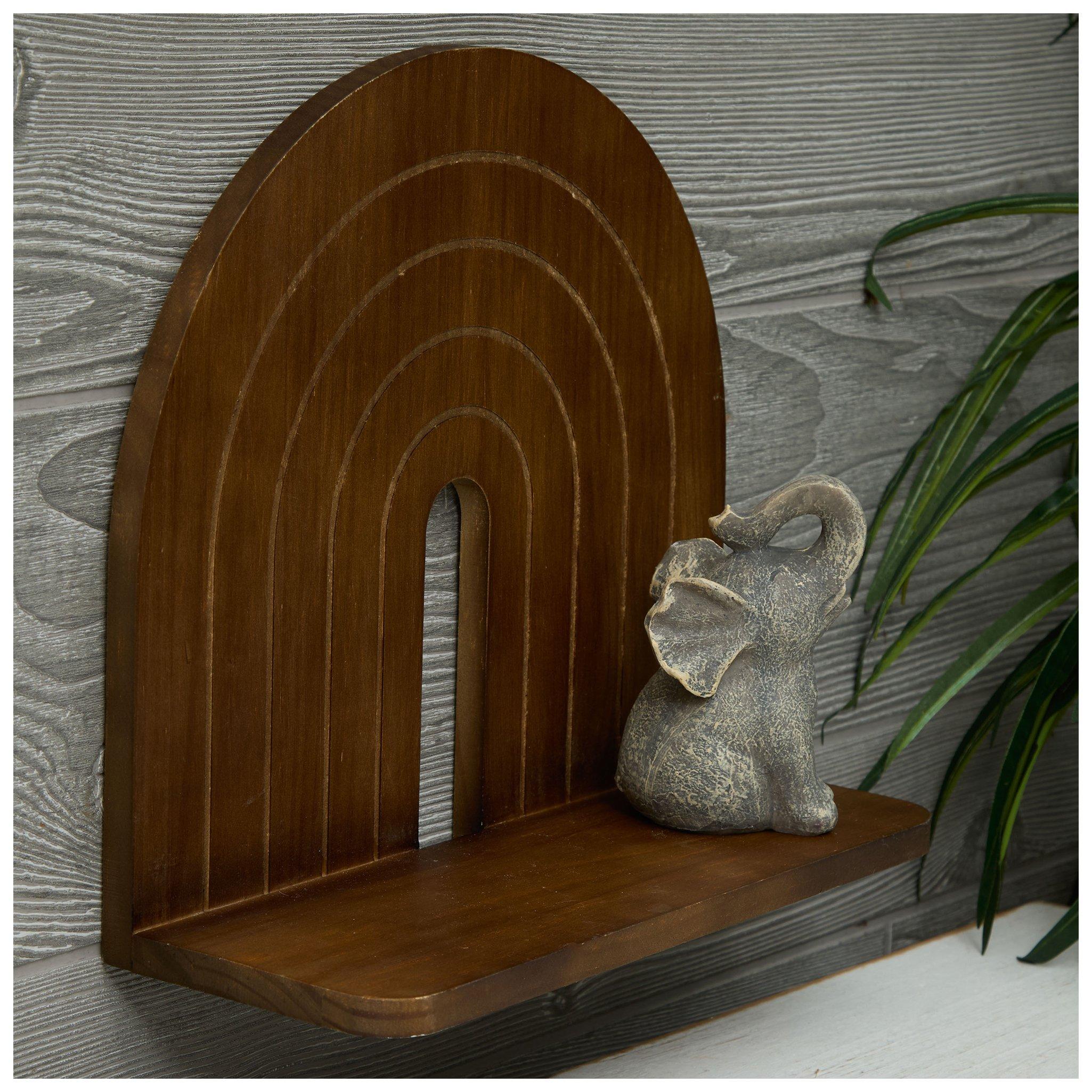 Brown Arched Wood Wall Shelf | Hobby Lobby | 2425833