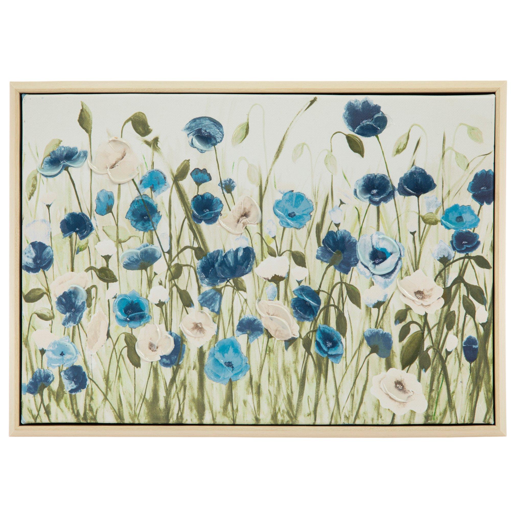 Field Of Blue Pansies Canvas Wall Decor | Hobby Lobby | 2425999