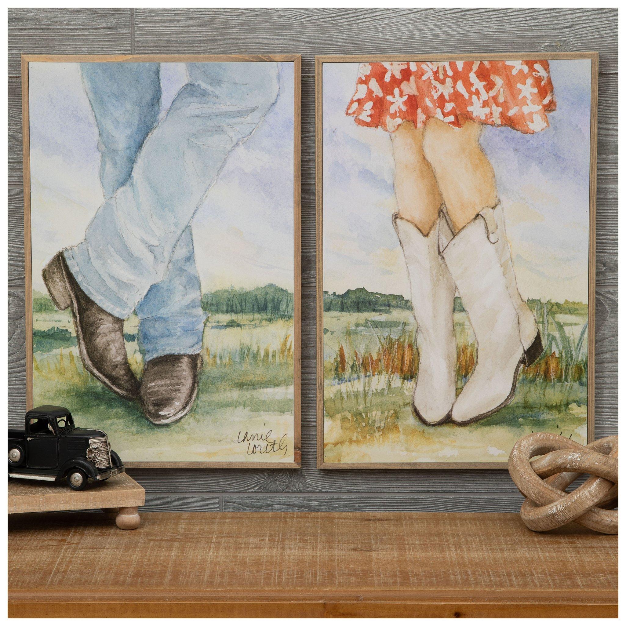 Cowboy & Cowgirl Couple Wood Wall Decor Set | Hobby Lobby | 2426393