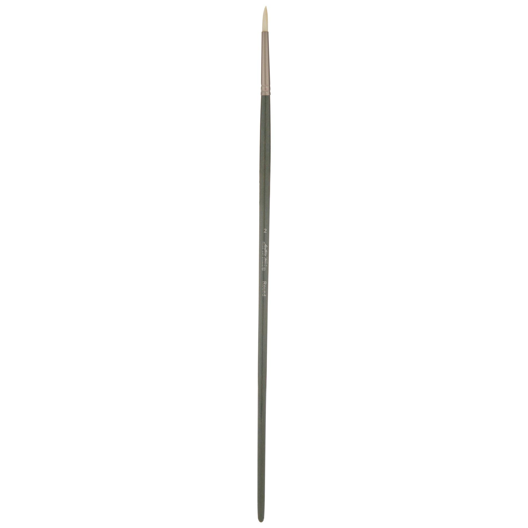 Master's Touch Natural Hog Round Paint Brush 2 size view 1