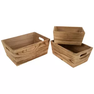 Paulownia Wood Crate Box Set