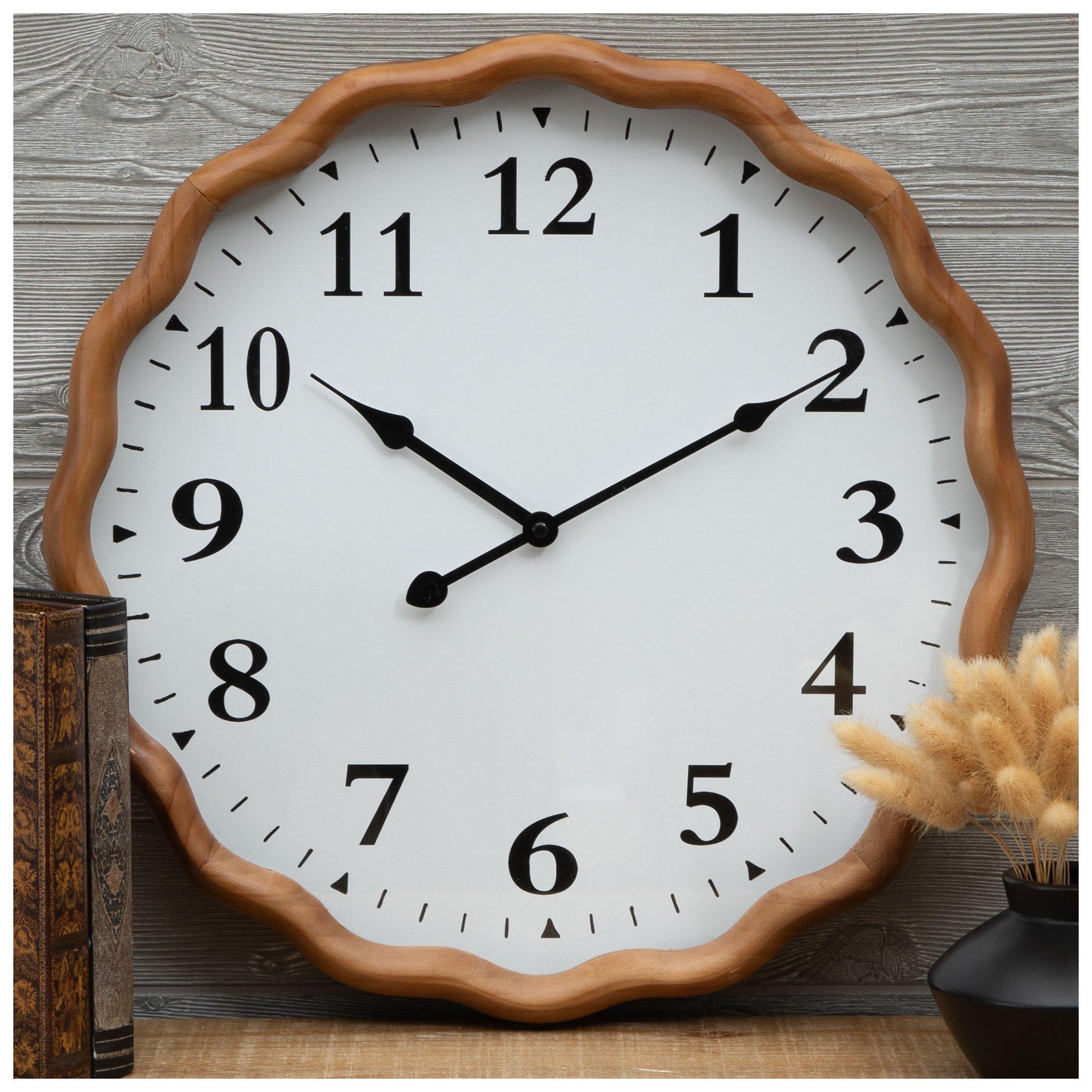 Scalloped Wood Wall Clock | Hobby Lobby | 2427359