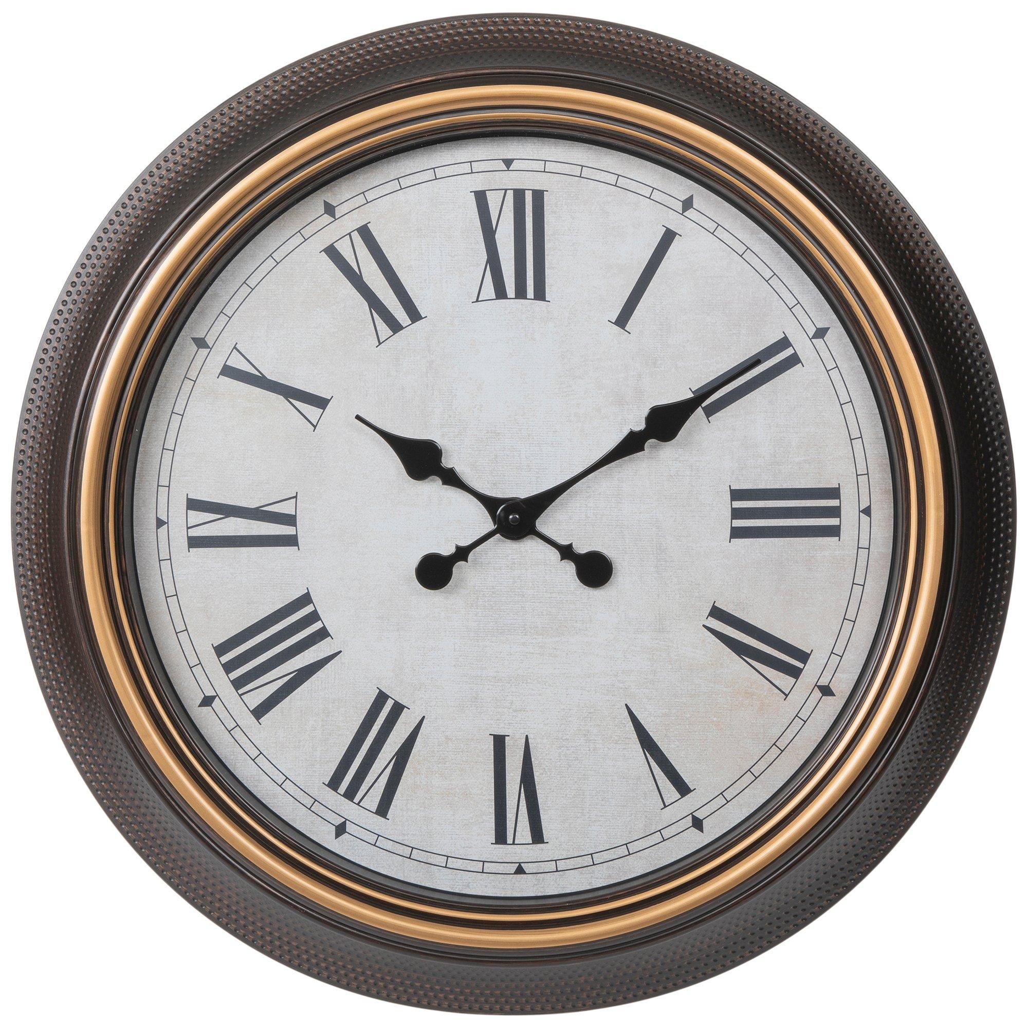 Brown & Bronze Round Wall Clock | Hobby Lobby | 2427391