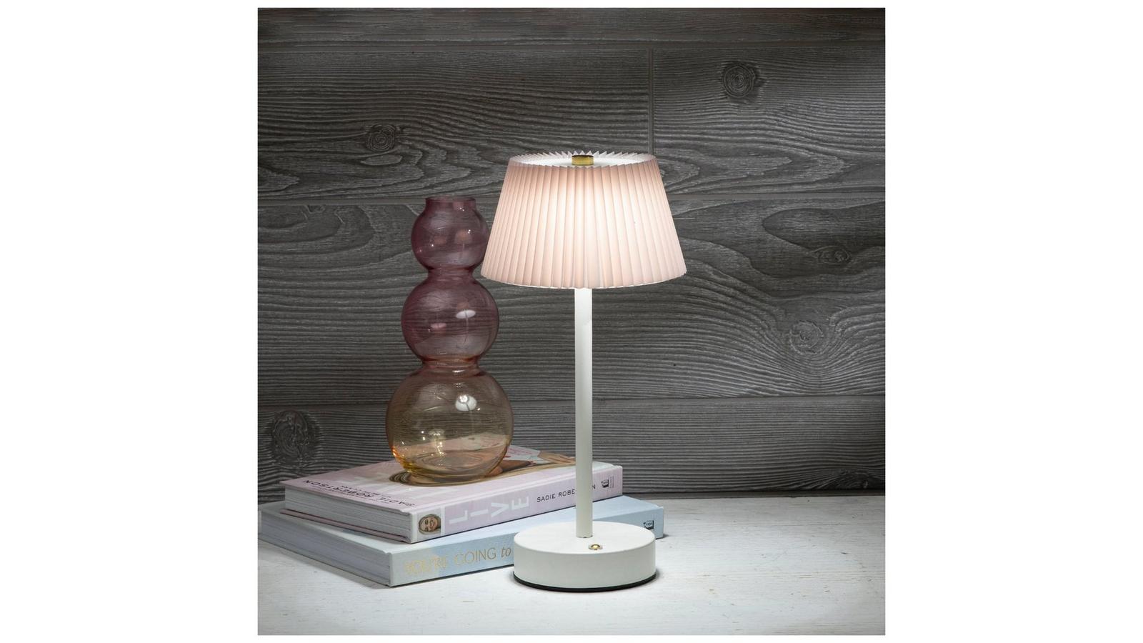 Pink Pleated LED Touch Lamp | Hobby Lobby | 2427649