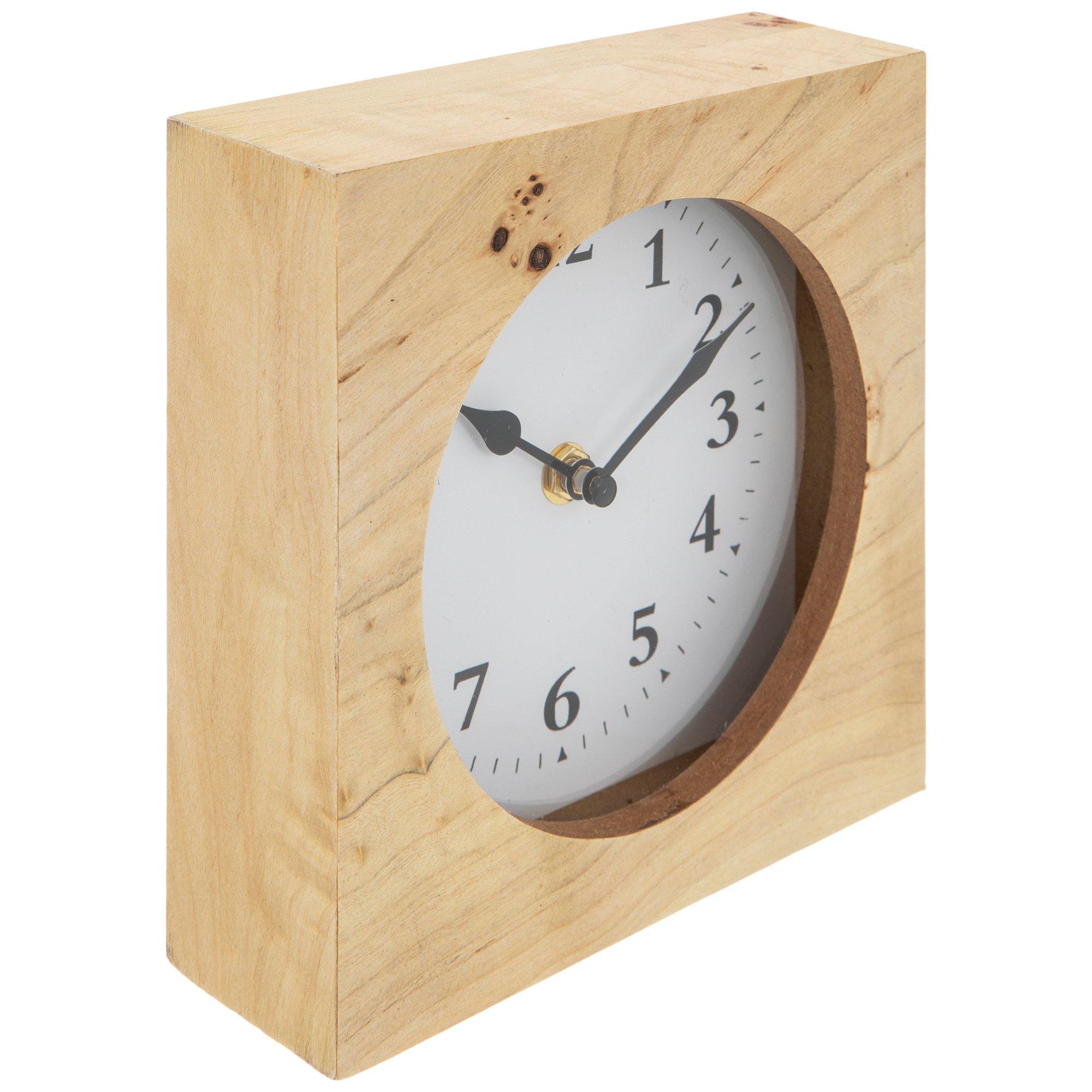 Burl Wood Table Clock | Hobby Lobby | 2427987