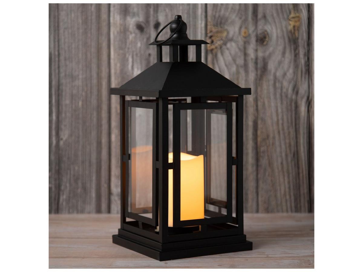 Amazon.co.jp : LumaBase 電池式メタルランタン LEDキャンドル