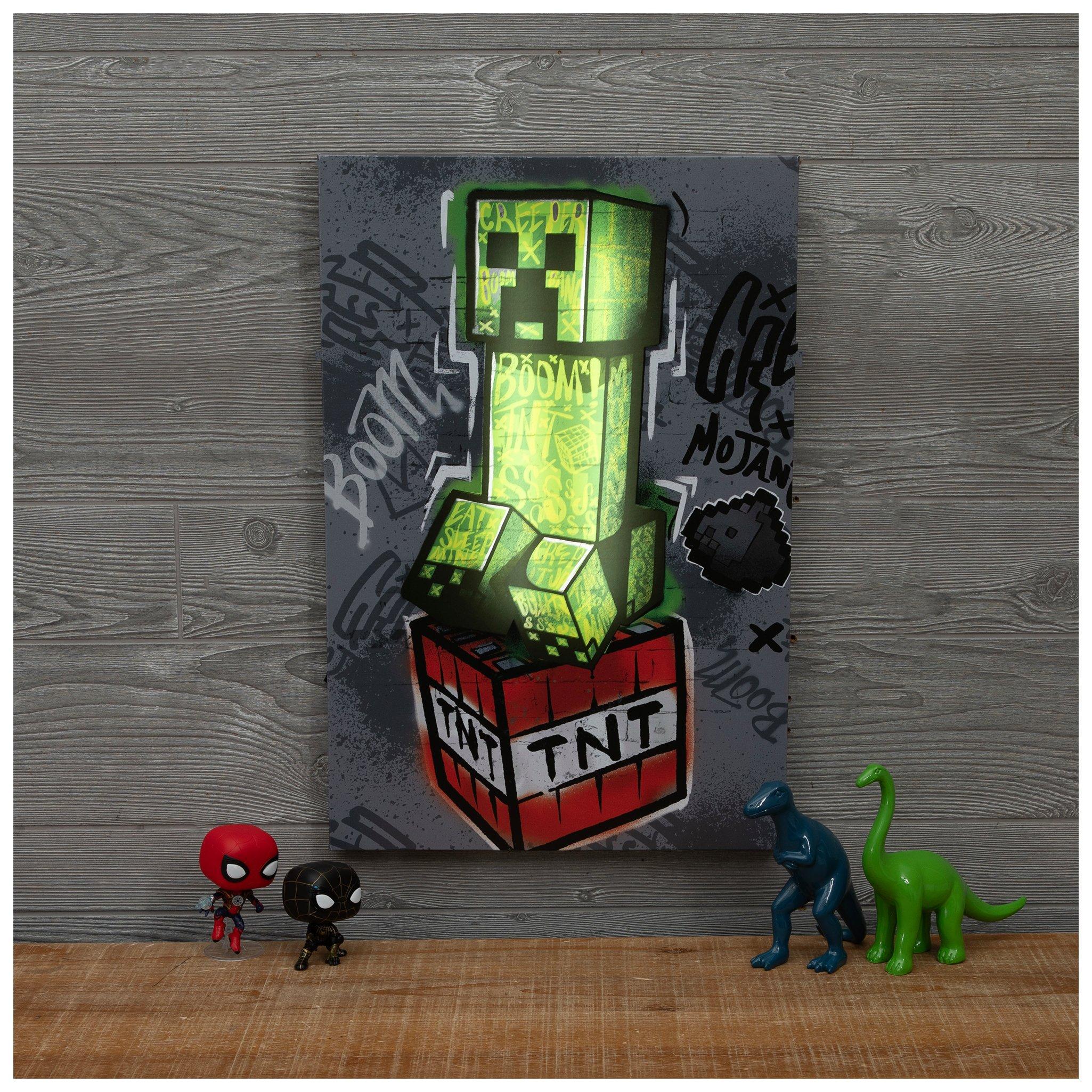 Minecraft Creeper LED Canvas Wall Decor | Hobby Lobby | 2429801