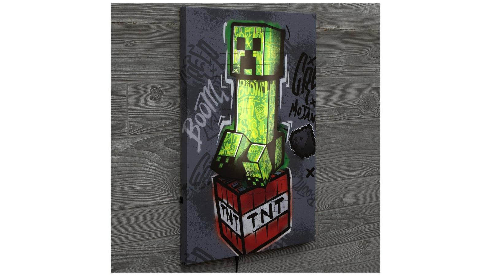 Minecraft Creeper LED Canvas Wall Decor | Hobby Lobby | 2429801, image size:1600x900
