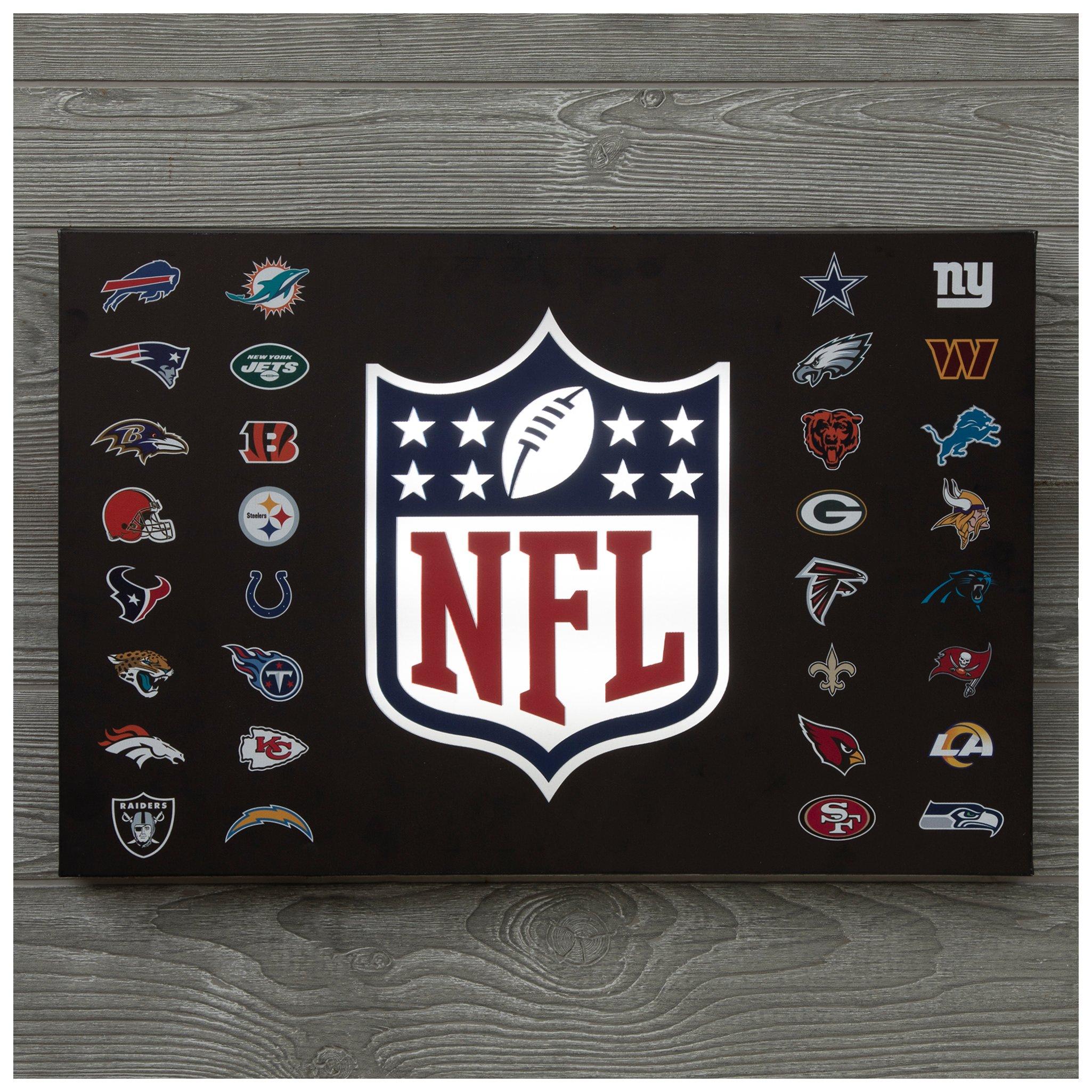 NFL Teams Light Up Canvas Wall Decor | Hobby Lobby | 2429827