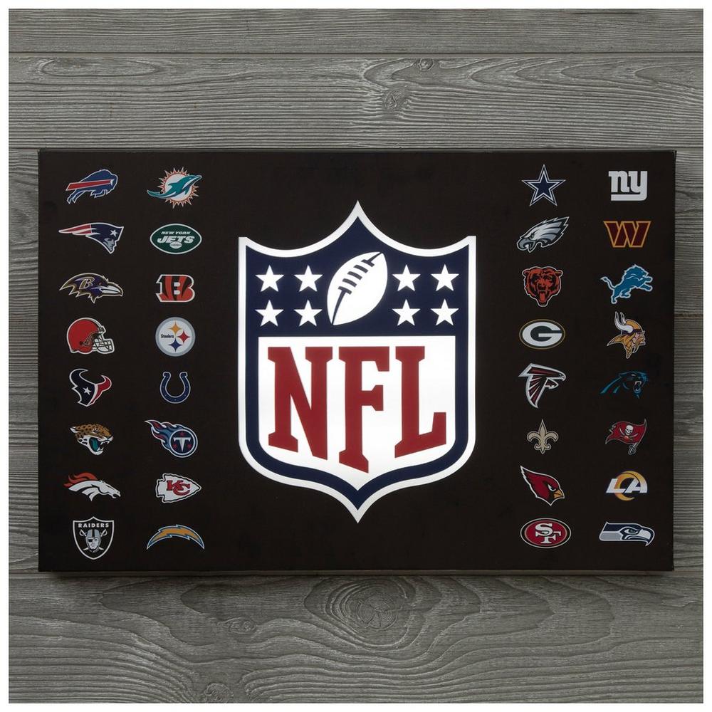 NFL Teams Light Up Canvas Wall Decor