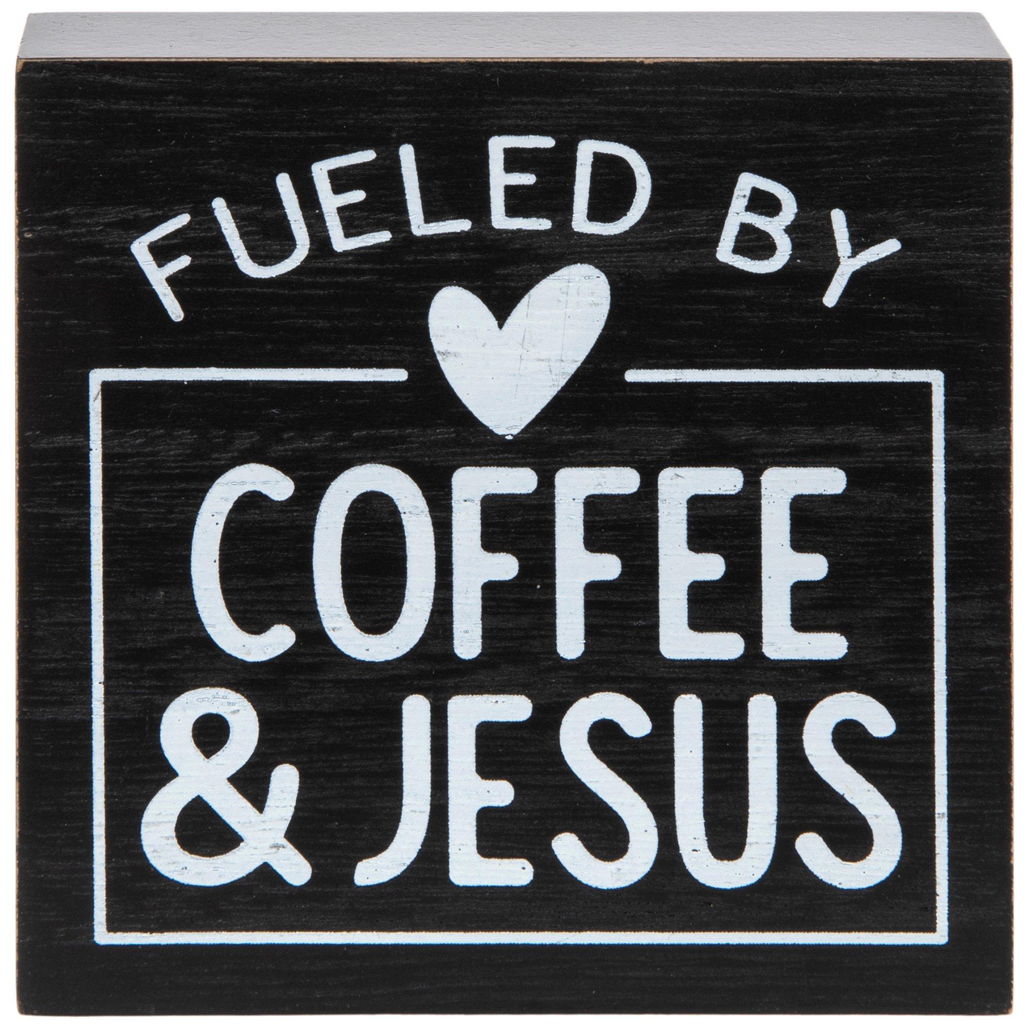 Coffee & Jesus Wood Decor Hobby Lobby 2430189