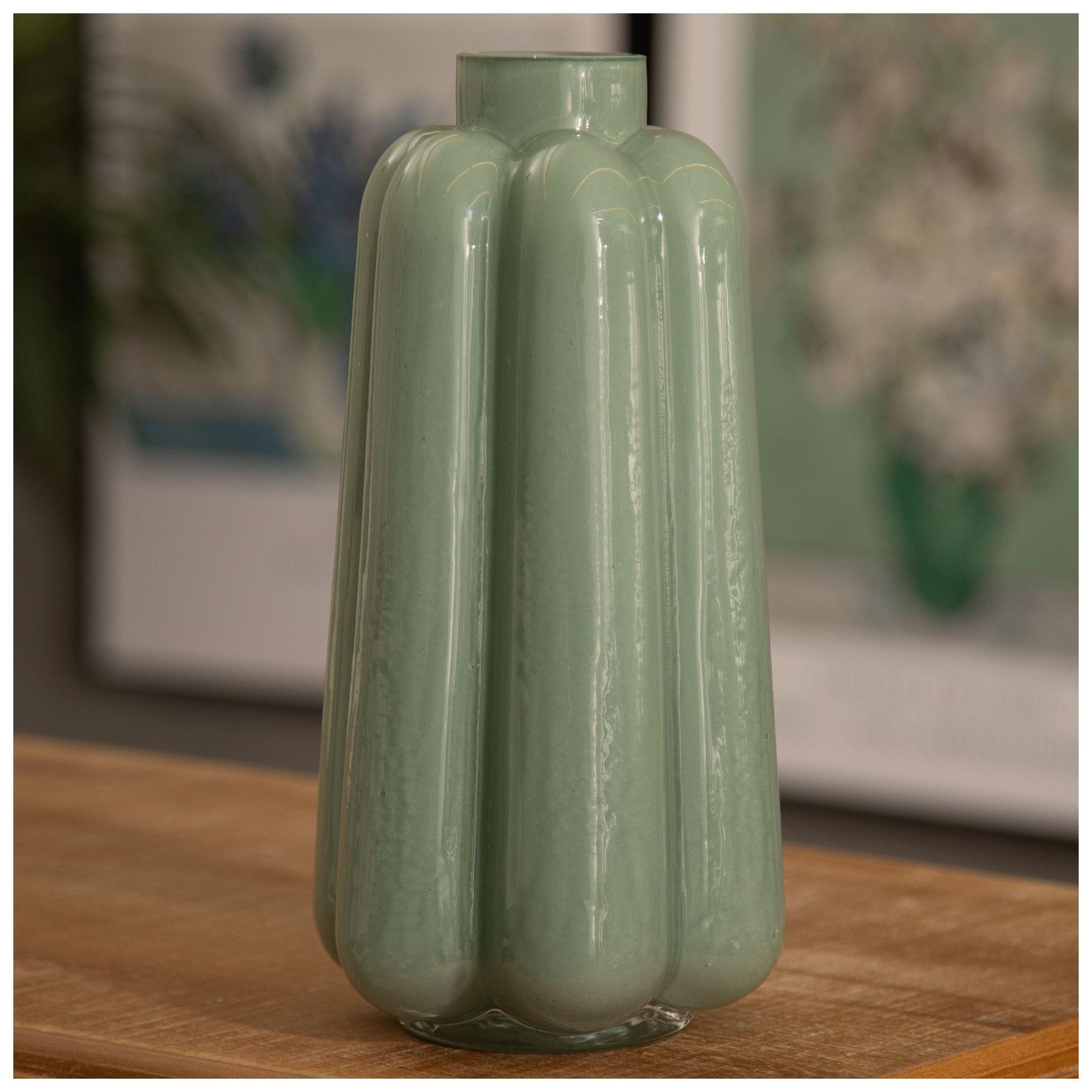 Green Pumpkin Shaped Vase