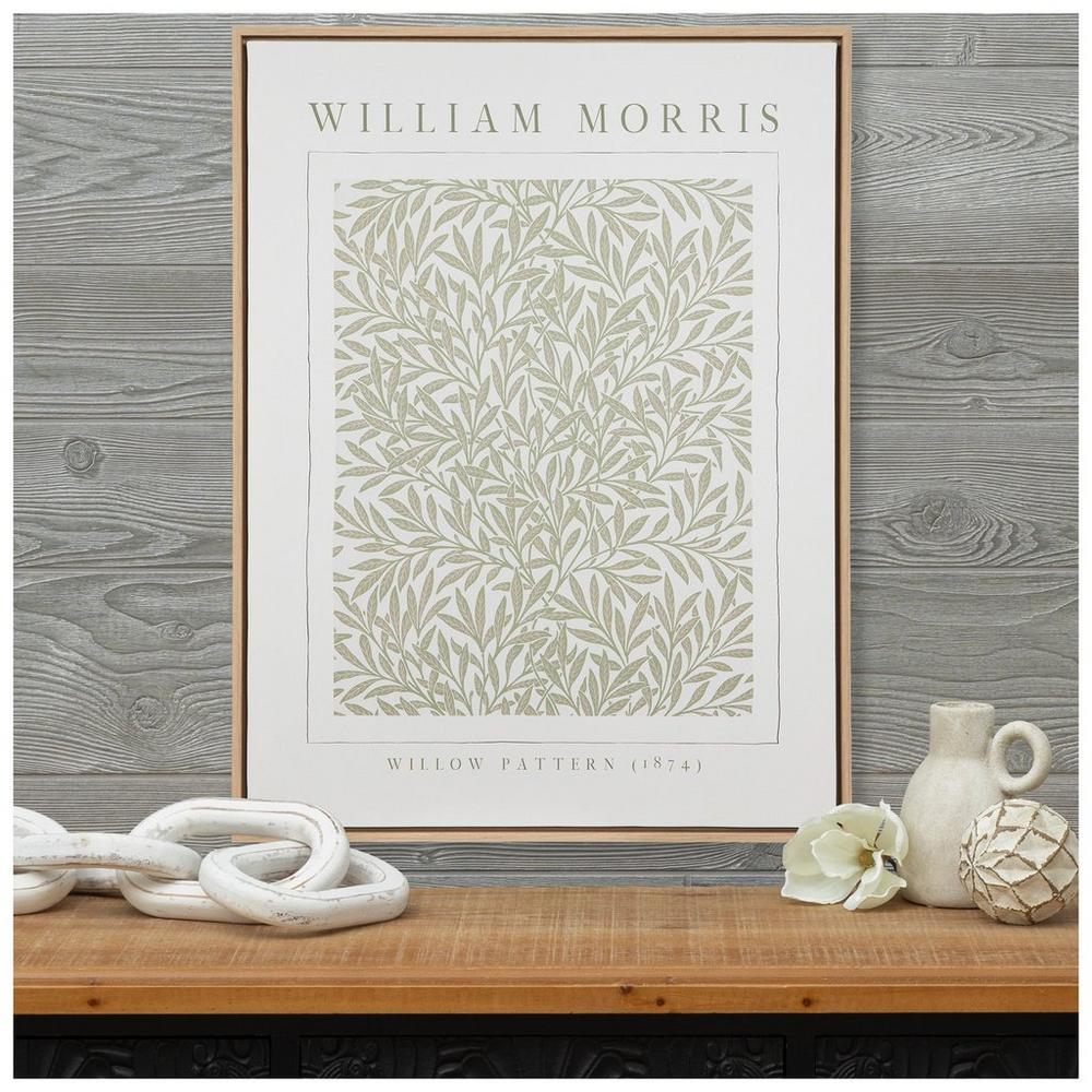 Willow Pattern Framed Canvas Wall Decor