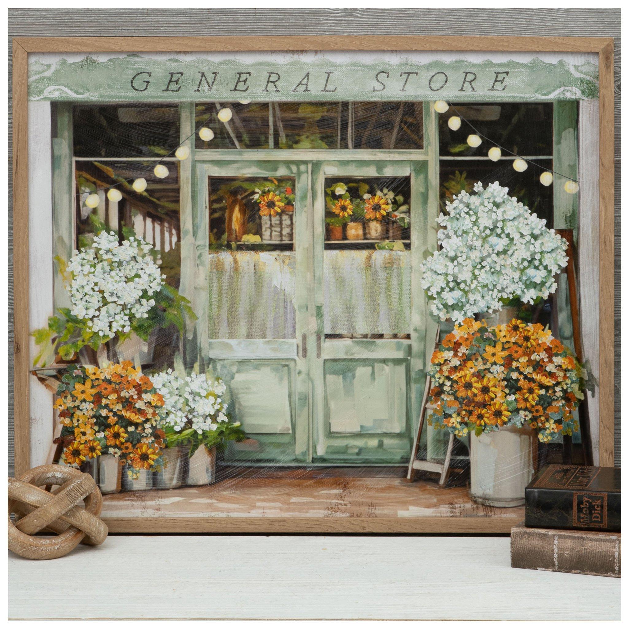 General Store With Flowers Framed Wall Decor Hobby Lobby 2436327