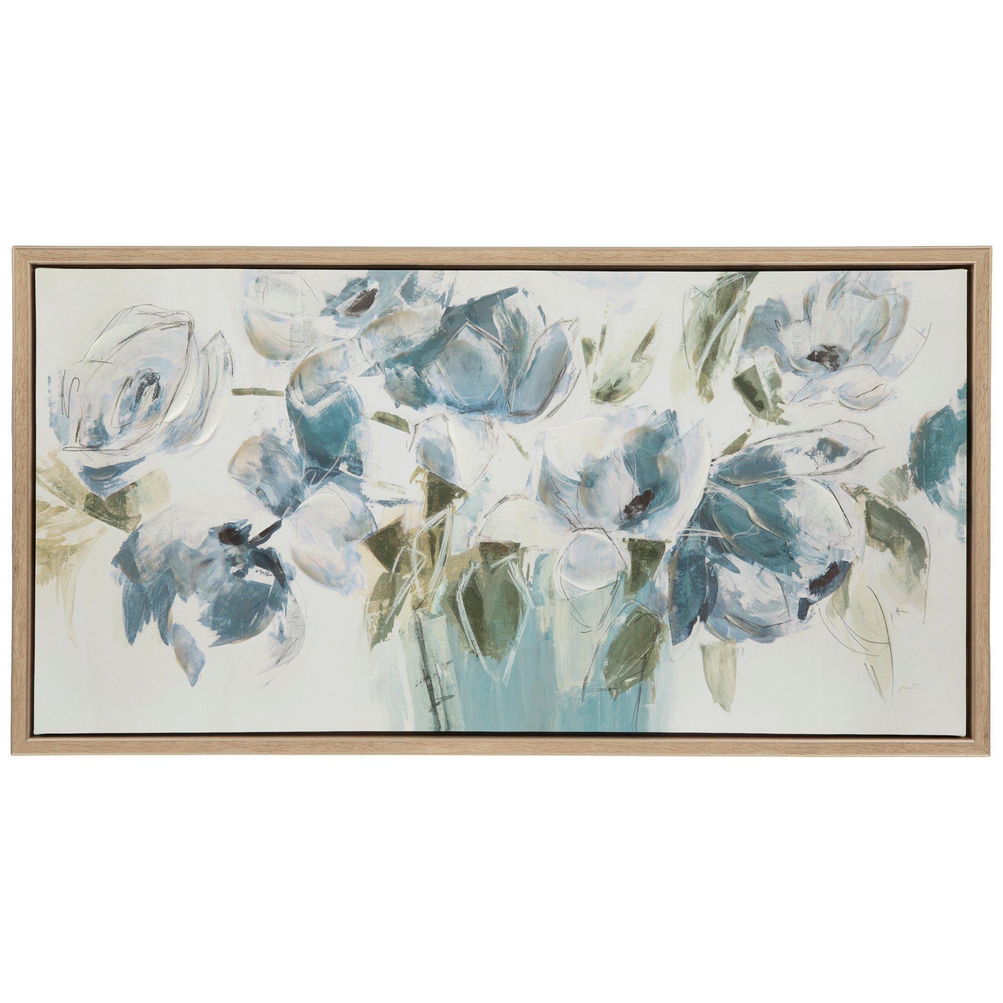 Blue Floral Bouquet Framed Canvas Wall Decor Hobby Lobby 2436368