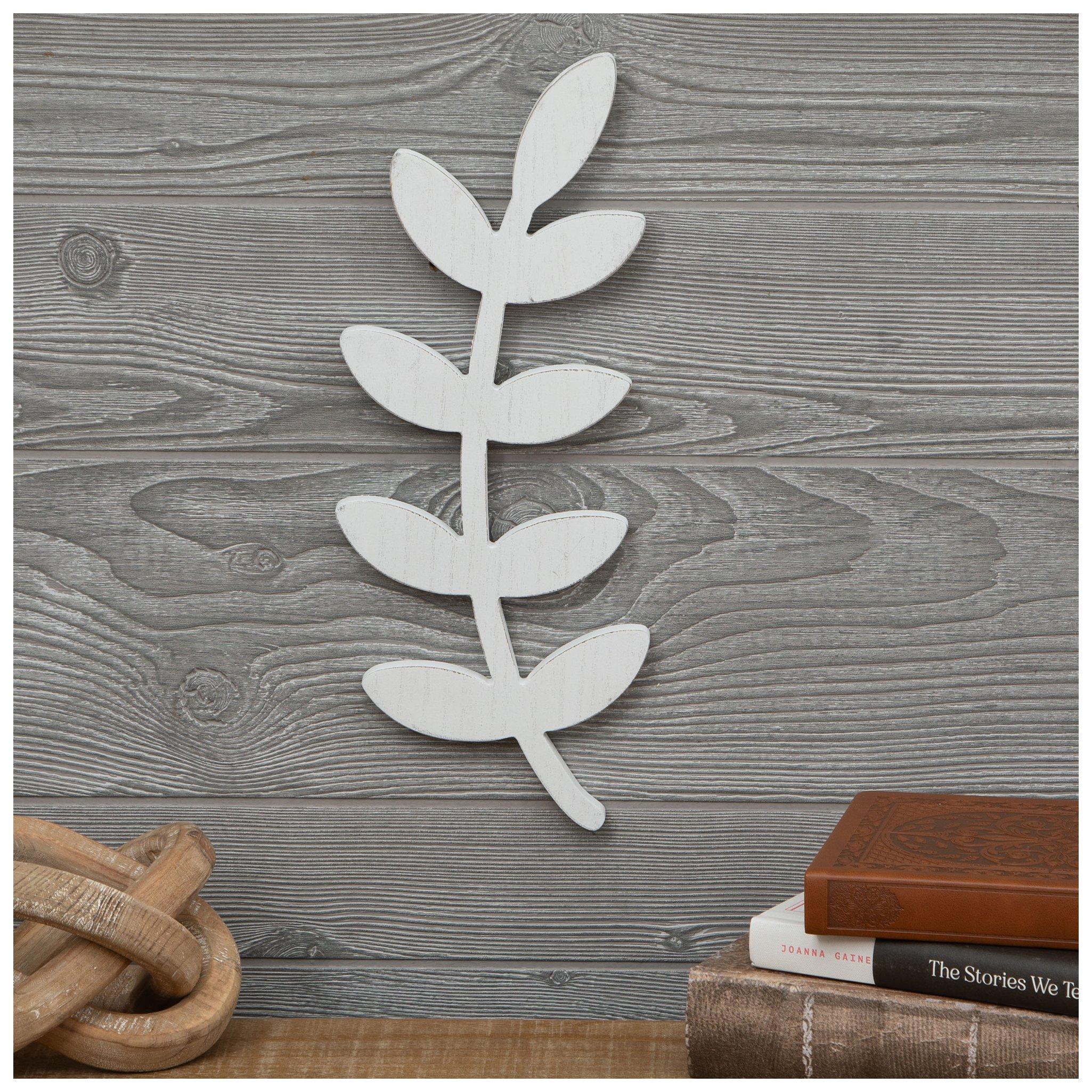 View of White Leaf Branch Wood Wall Decor | Hobby Lobby | 2437028