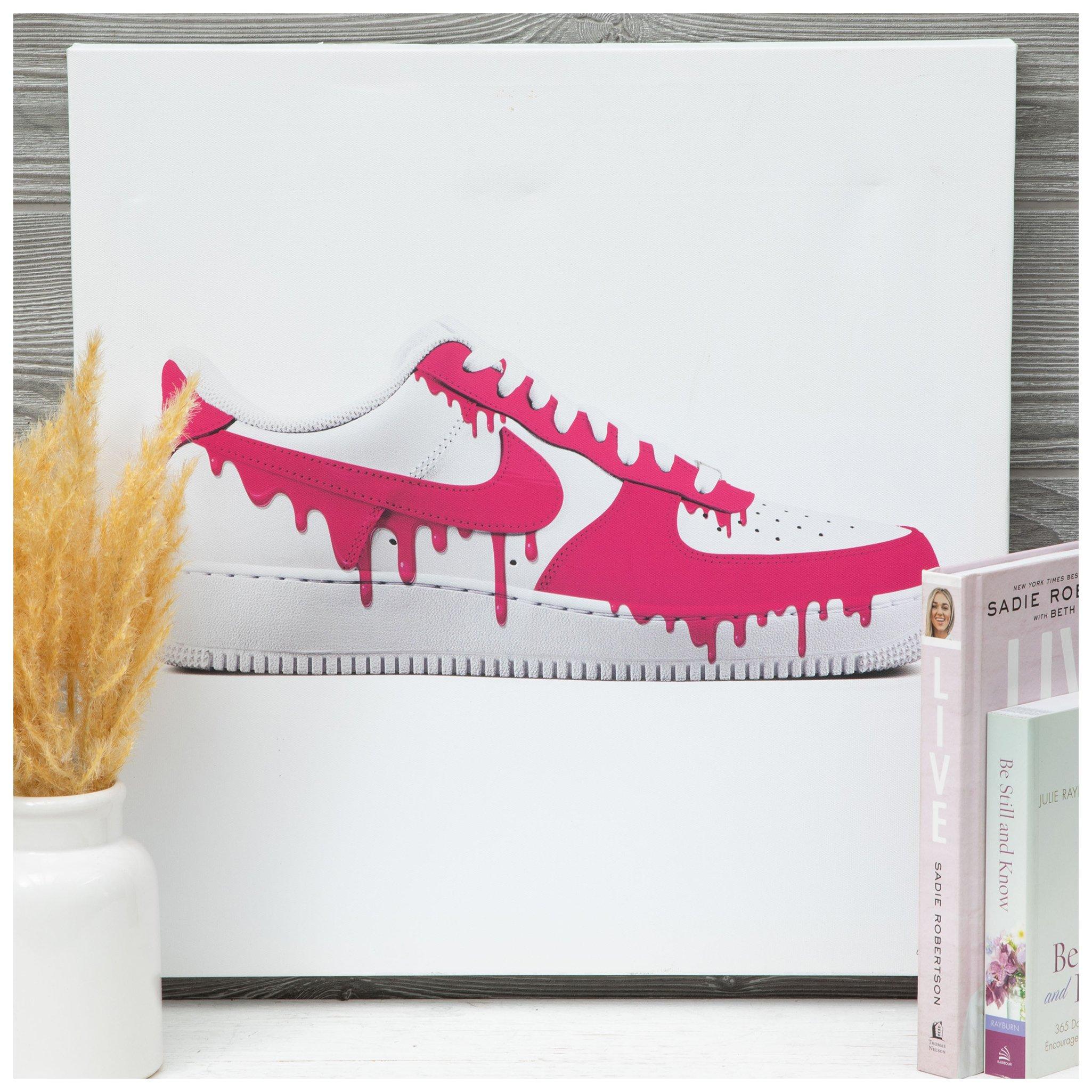 Melted Pink Shoe Canvas Wall Decor