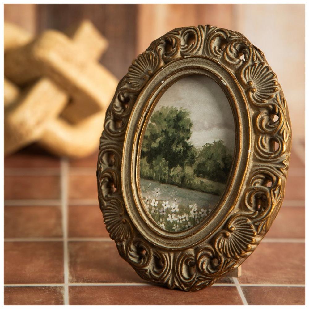 Framed Landscape Easel Back Decor
