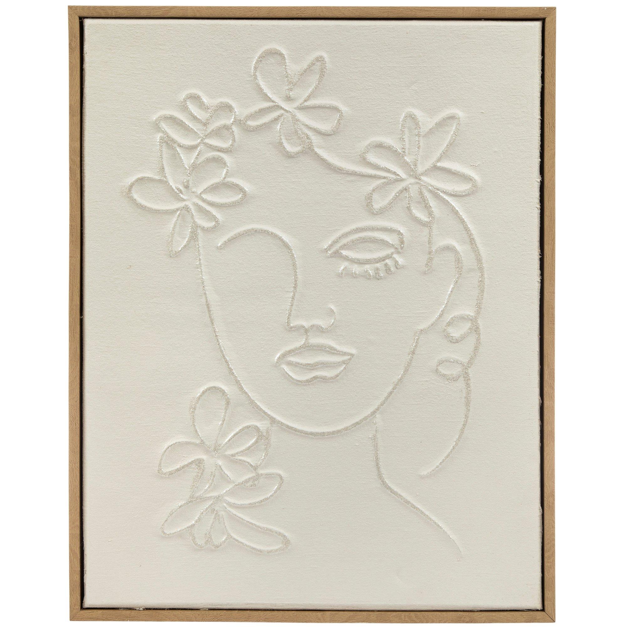 Curated visual reference: Picture Idea: Girl With Flowers Textured Canvas Wall Decor Hobby Lobby