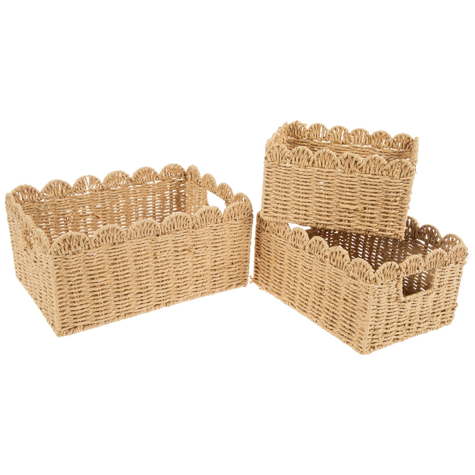 Woven Scalloped Basket Set Hobby Lobby 2438356