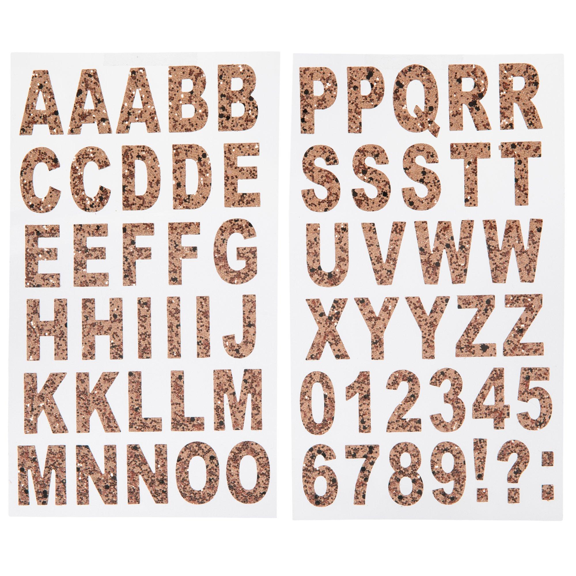 Glitter Alphabet Stickers