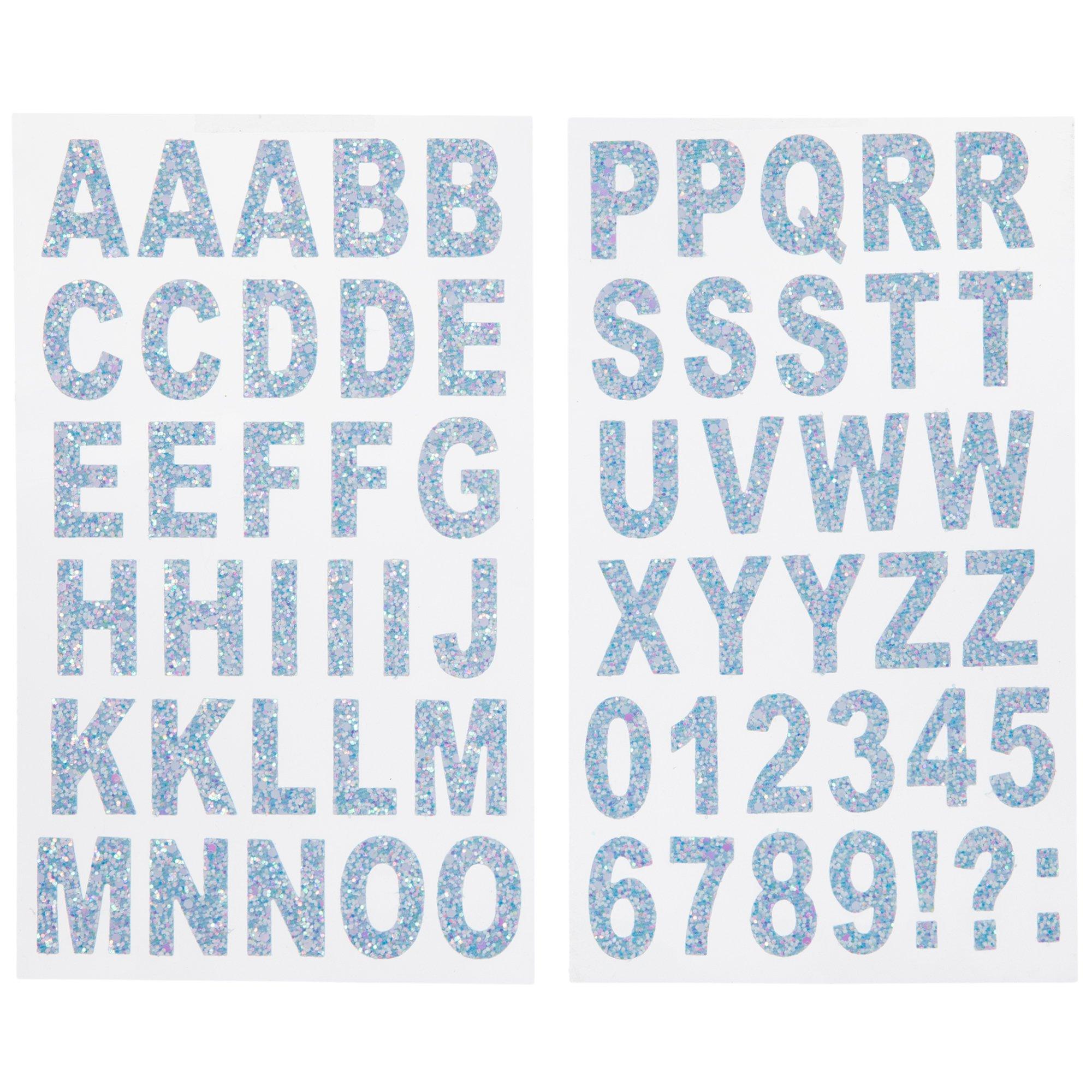 Glitter Alphabet Stickers