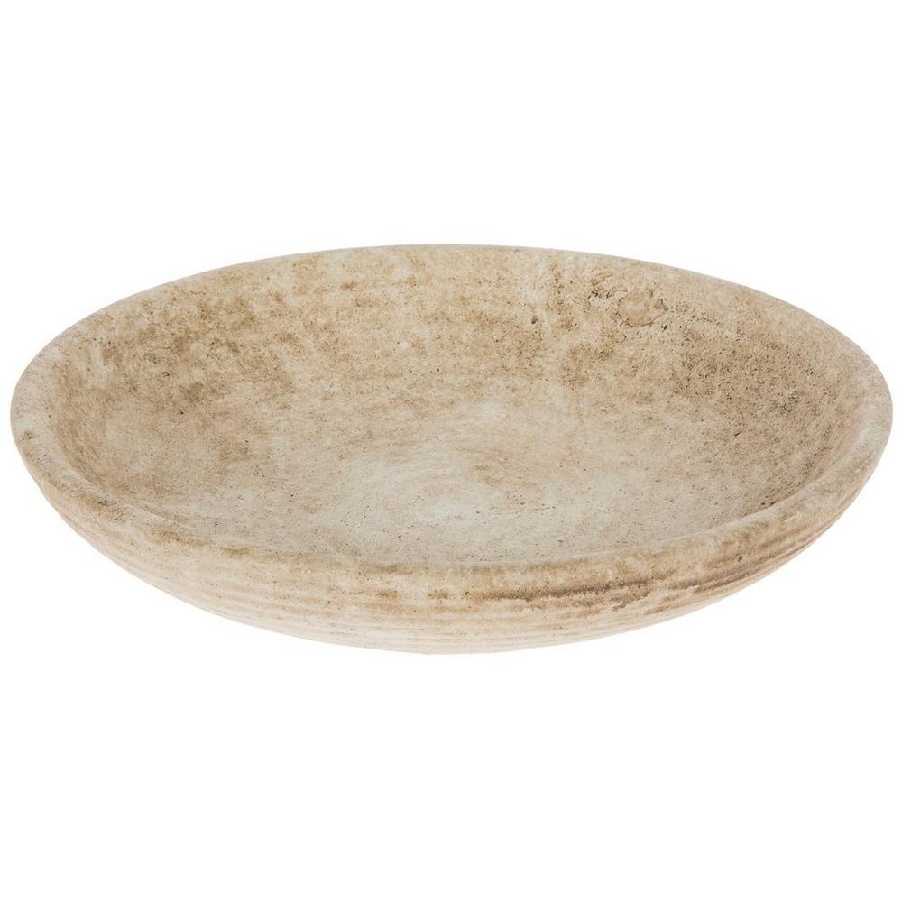 Beige Ridged Wide Bowl