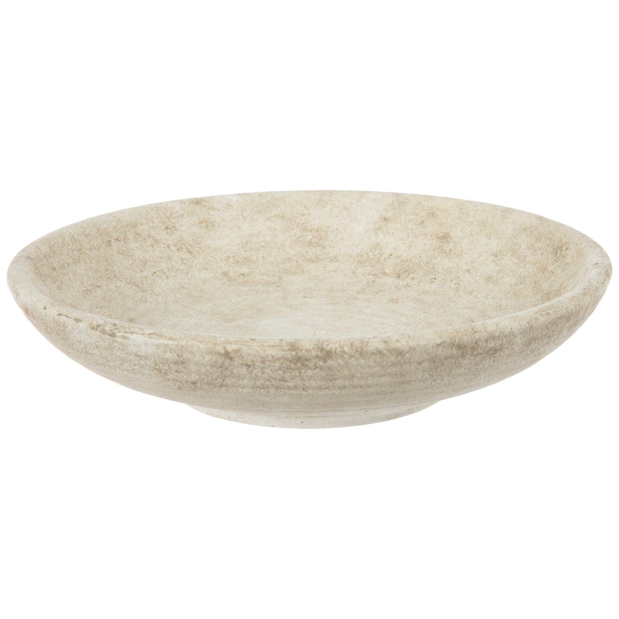 Beige Textured Wide Ceramic Bowl view 1