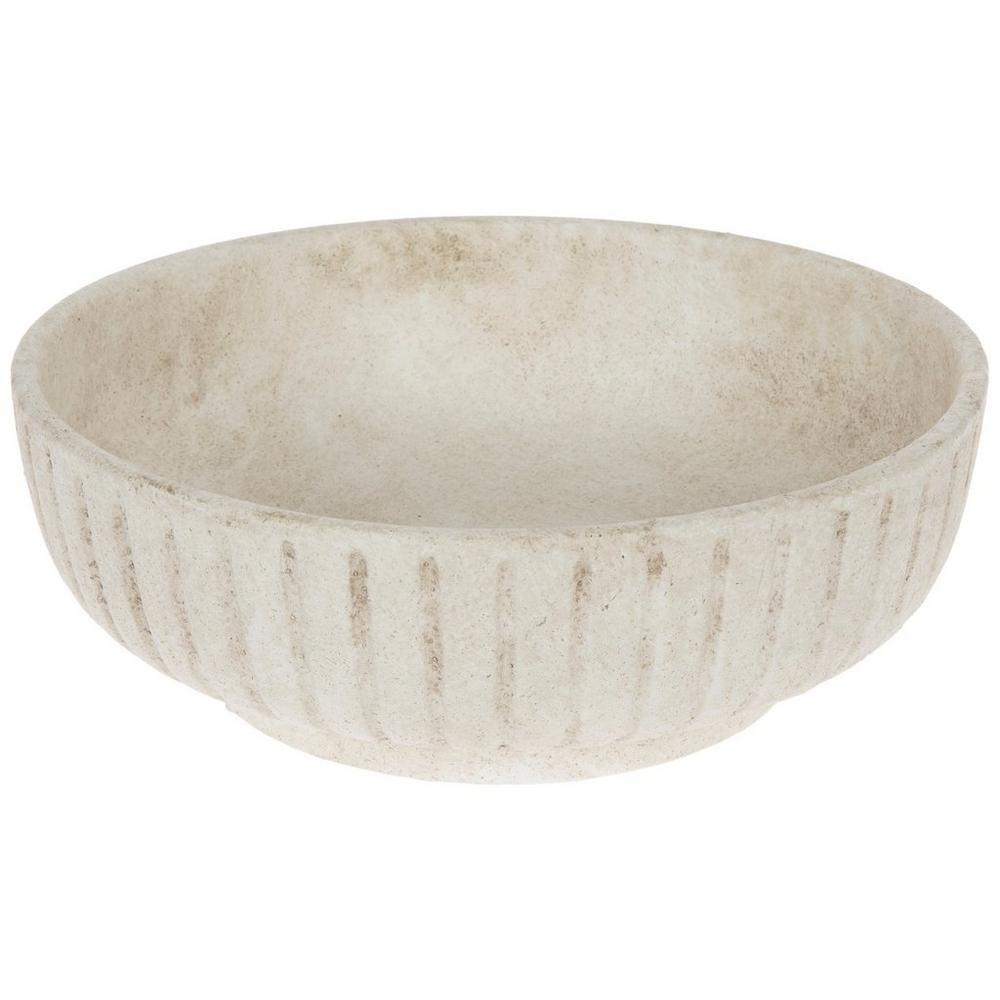 Cream Deep Ridged Bowl