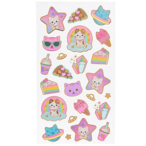 Rainbow Cat  Food Stickers