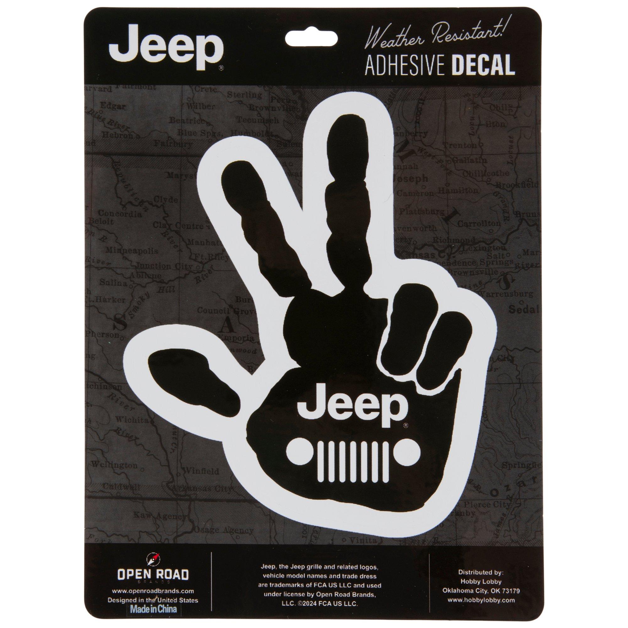 Jeep Peace Hand Adhesive Decal Hobby Lobby 2439982