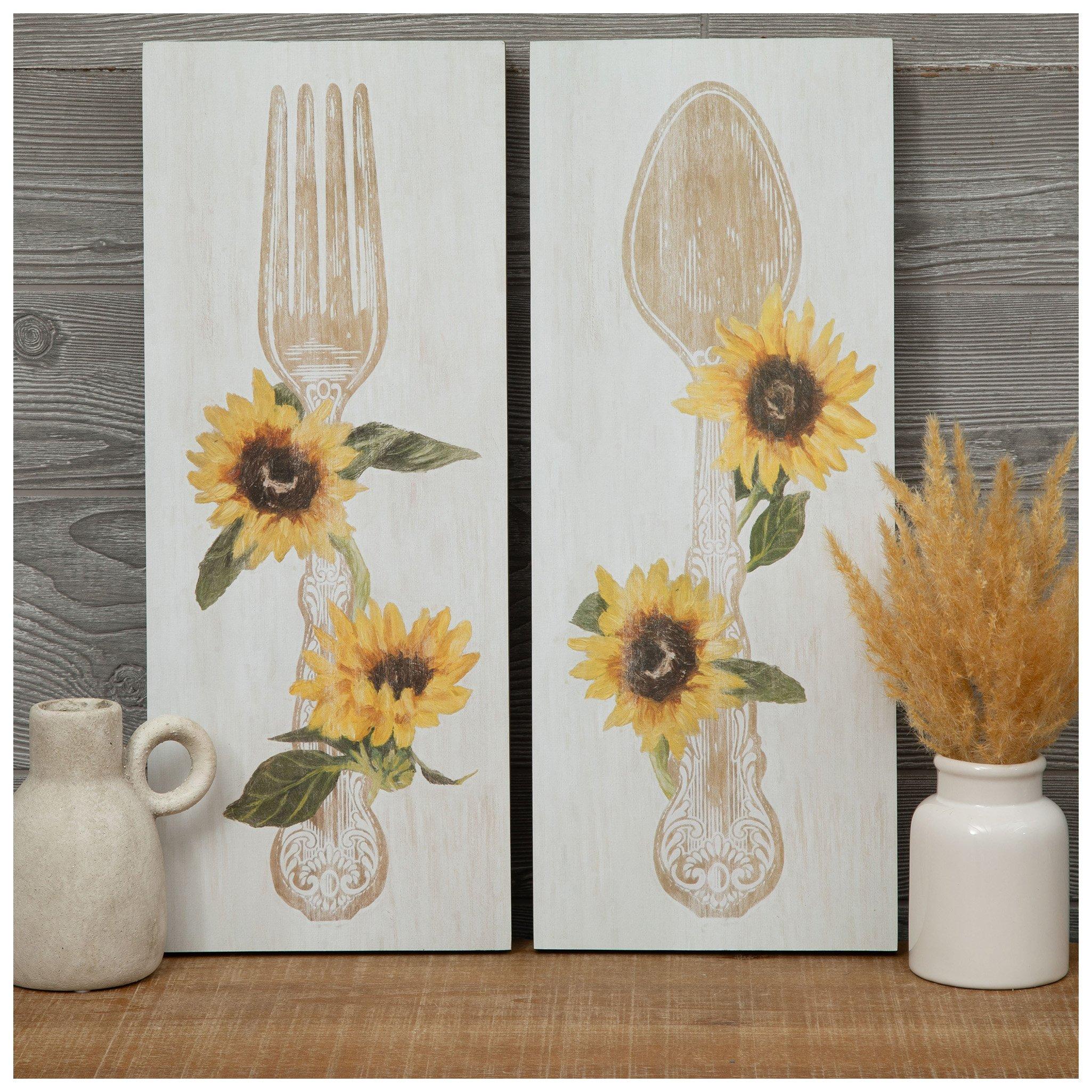 DNOVING Sketch Of A Sunflower Ceramic Decorative Plate Home