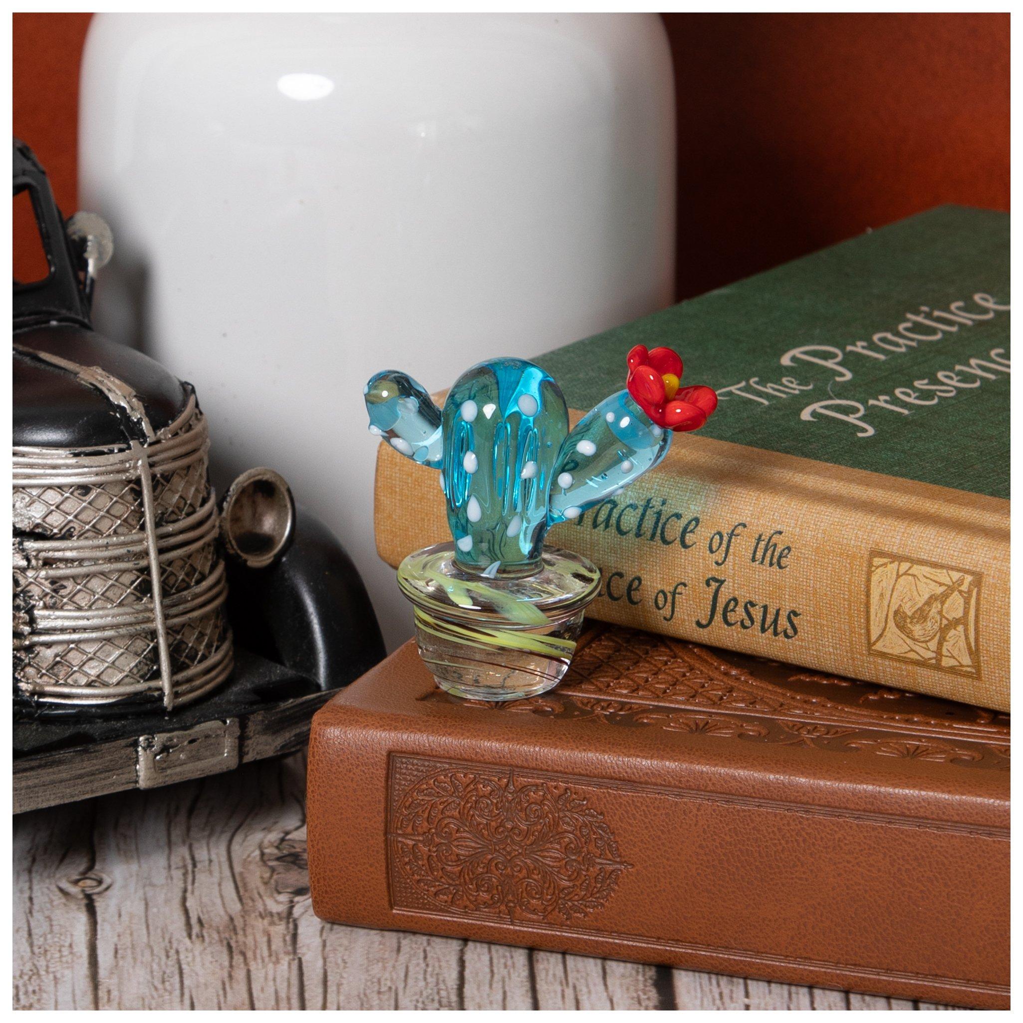 Blue Glass Cactus Figurine | Hobby Lobby