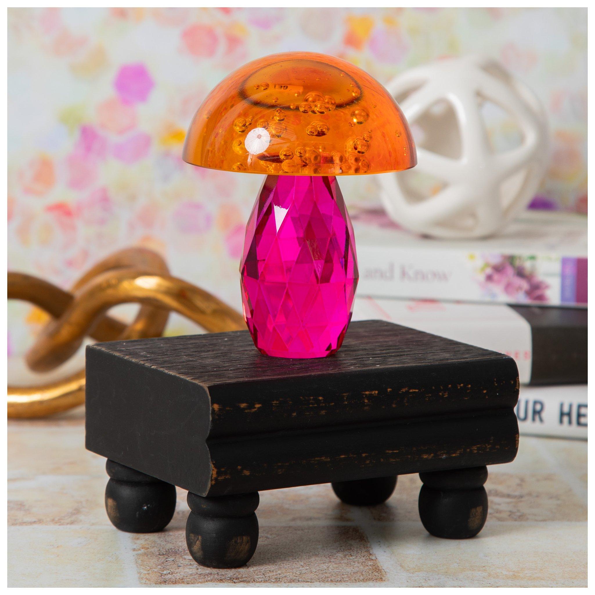 SomAbito Glass Globe Mashroom 3D 3点セット 3D Crystal Ball Night Light - 3.15 inch Glass Ball Lamp with